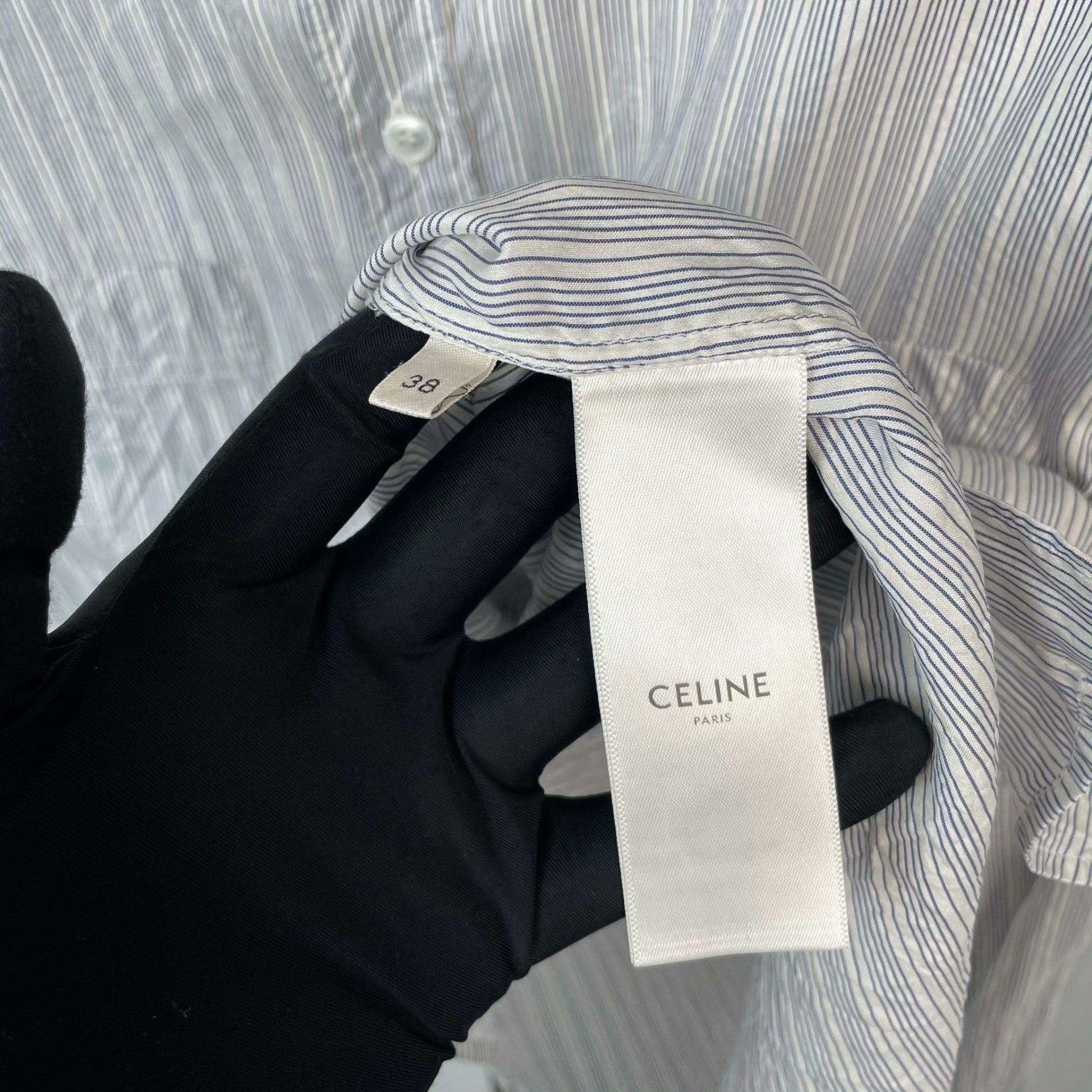 Celine Celine Striped Button Up 38 Women Size S / US 4 / IT 40 - 4 Thumbnail