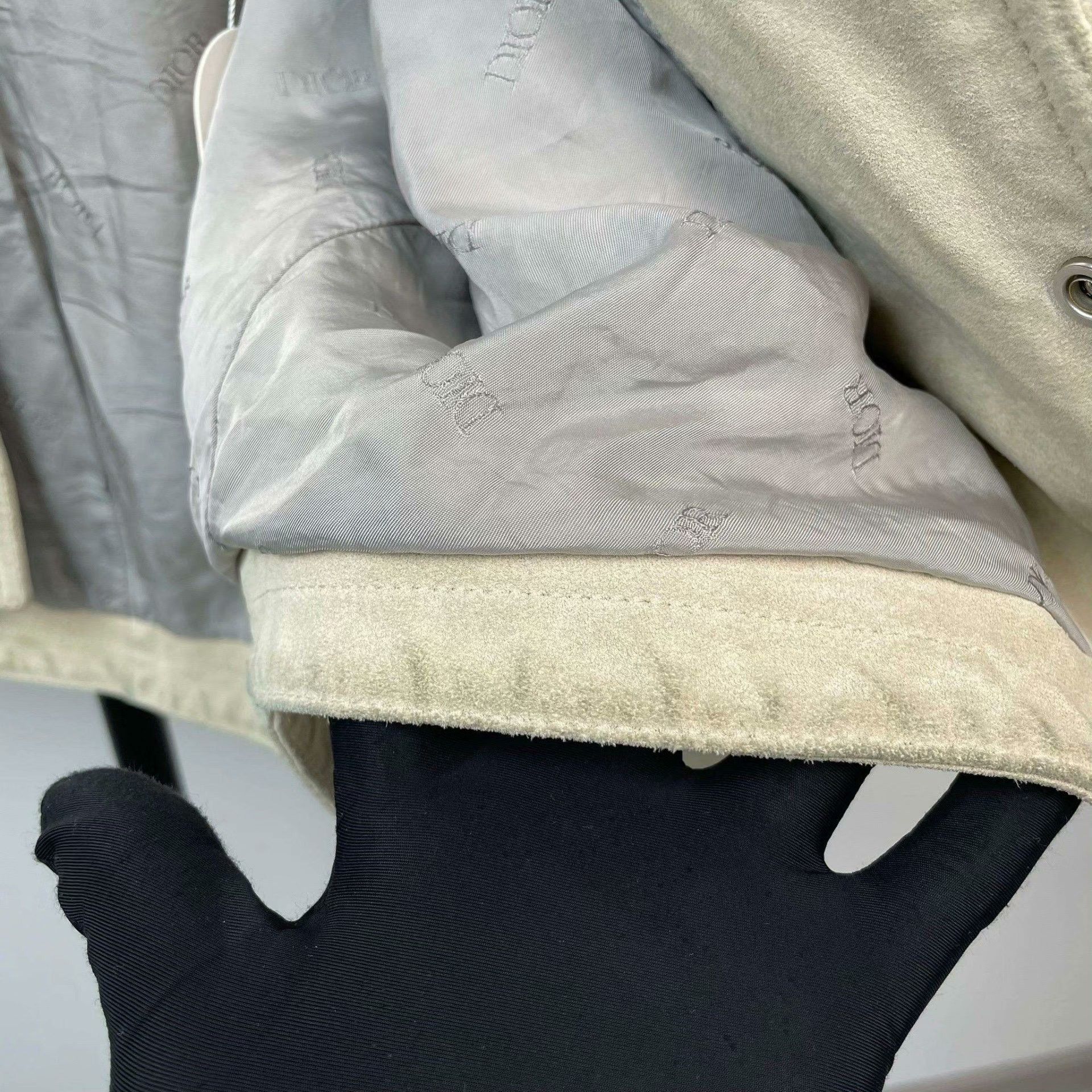Dior Dior Gray Leather Jacket 48 Men Size US XL / EU 56 / 4 - 7 Thumbnail