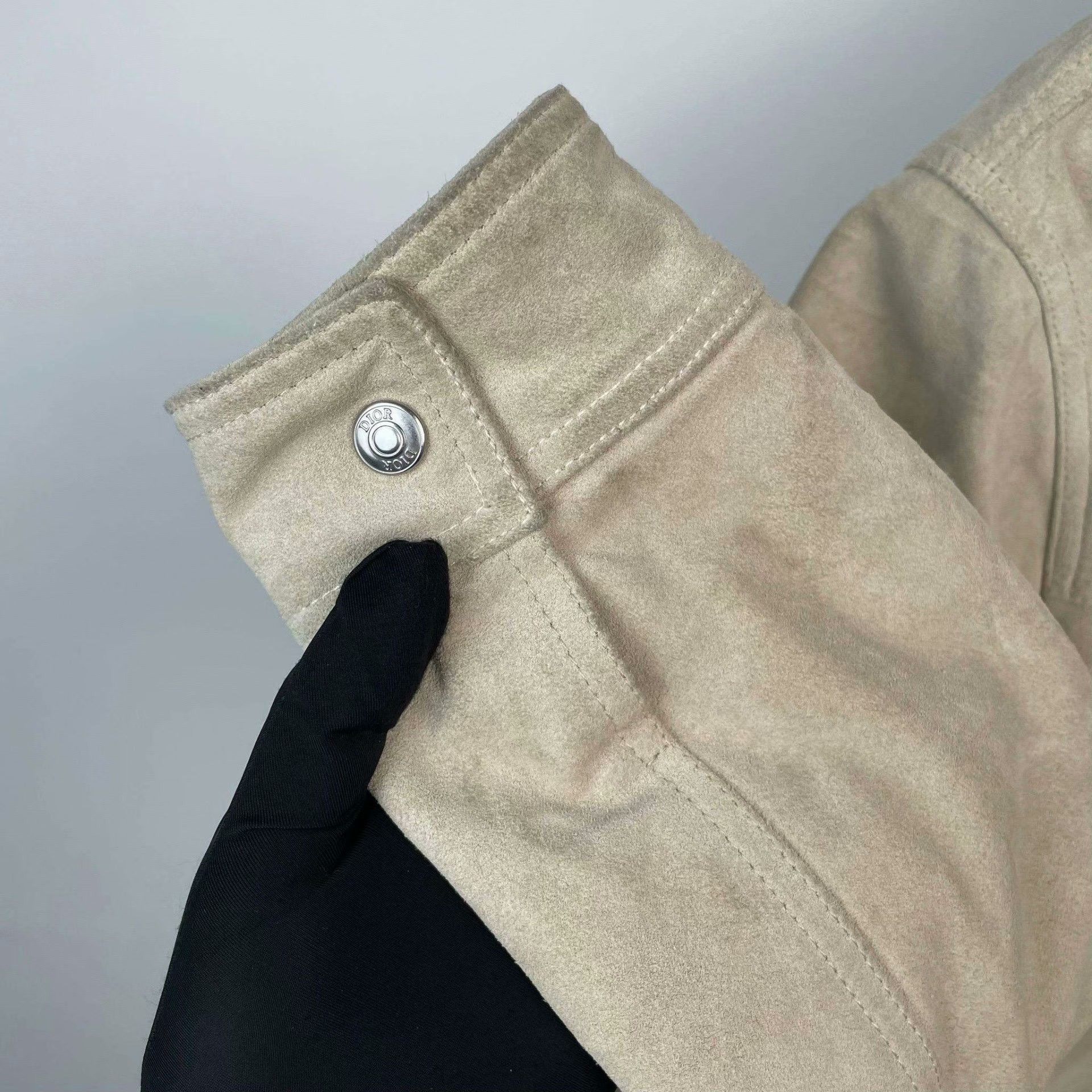 Dior Dior Gray Leather Jacket 48 Men Size US XL / EU 56 / 4 - 8 Thumbnail