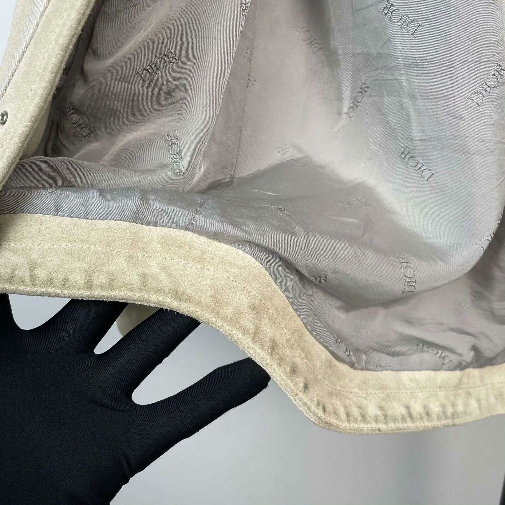 Dior Dior Gray Leather Jacket 48 Men Size US XL / EU 56 / 4 - 9 Thumbnail