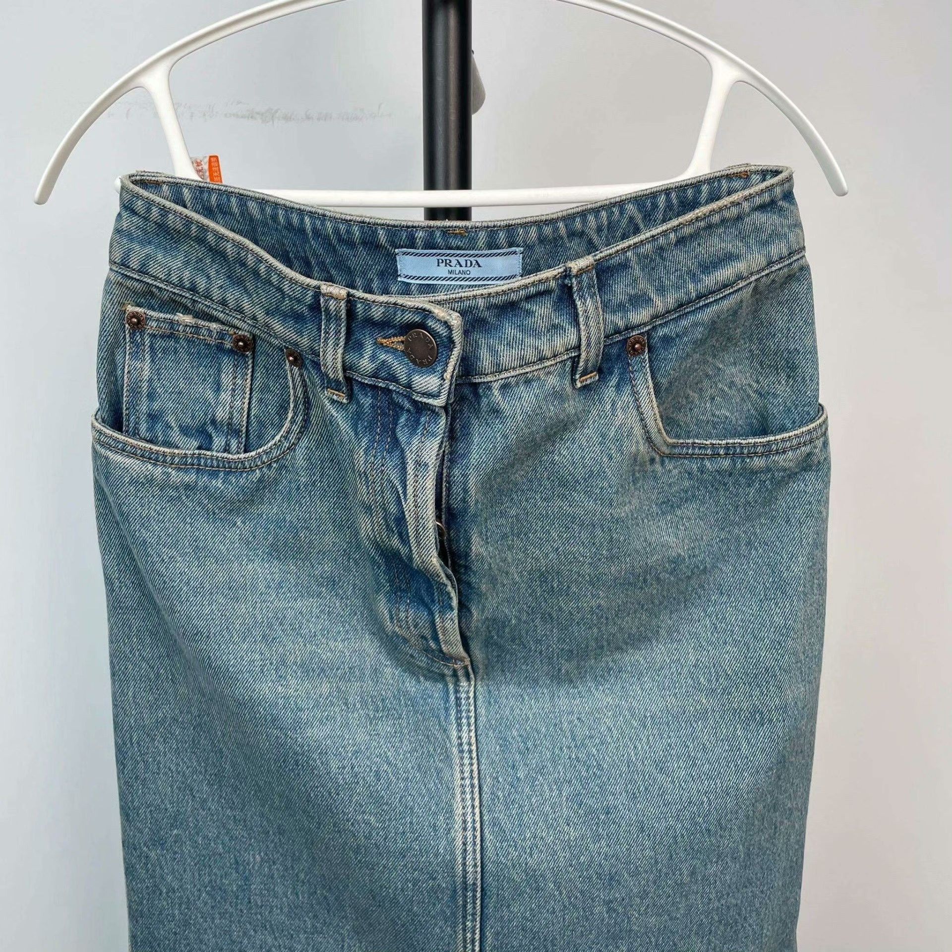 Prada Prada Denim Skirt S Women Size 26" / US 2 / IT 38 - 3 Thumbnail