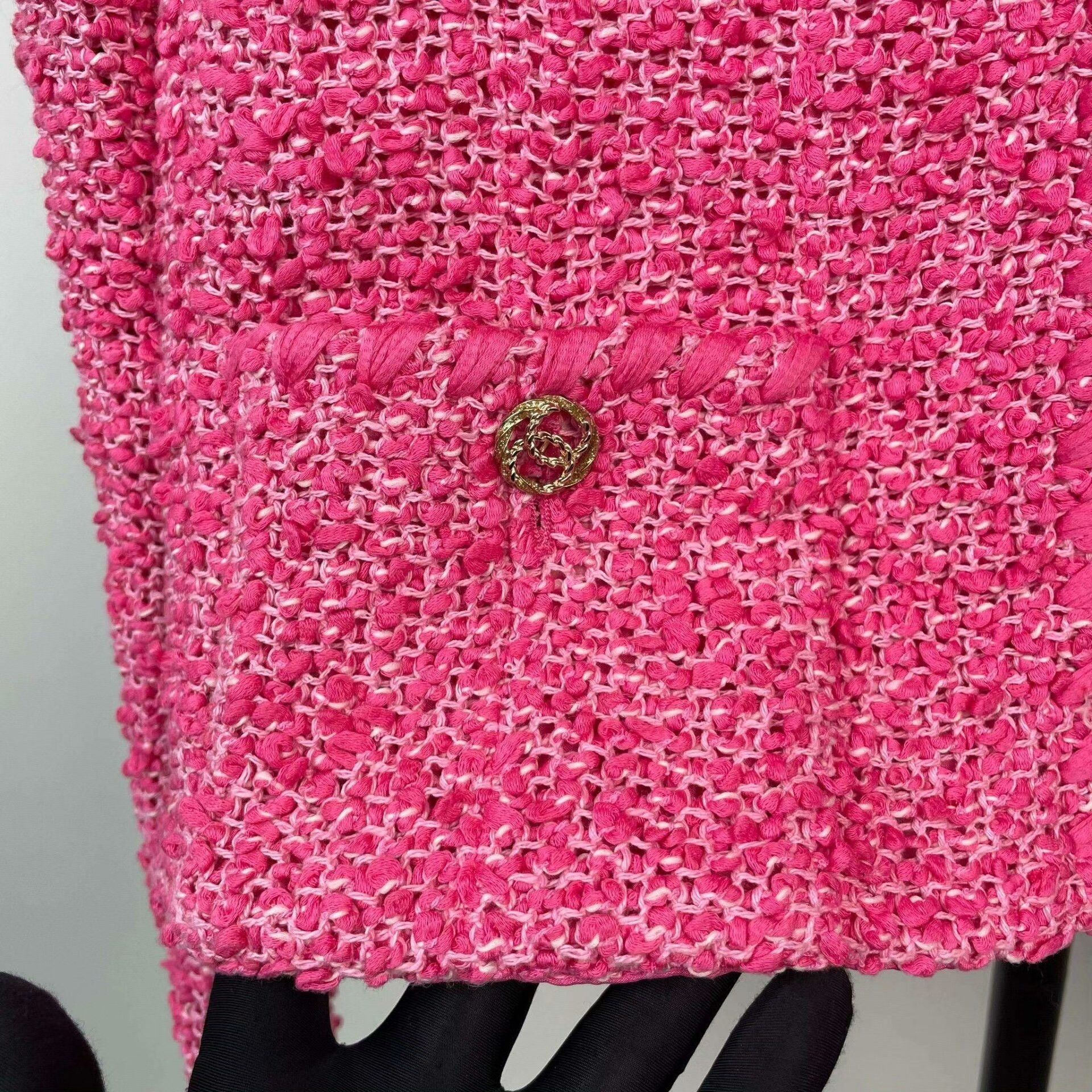Chanel Chanel Wool Pink Coat 38 Women Size S / US 4 / IT 40 - 9 Thumbnail