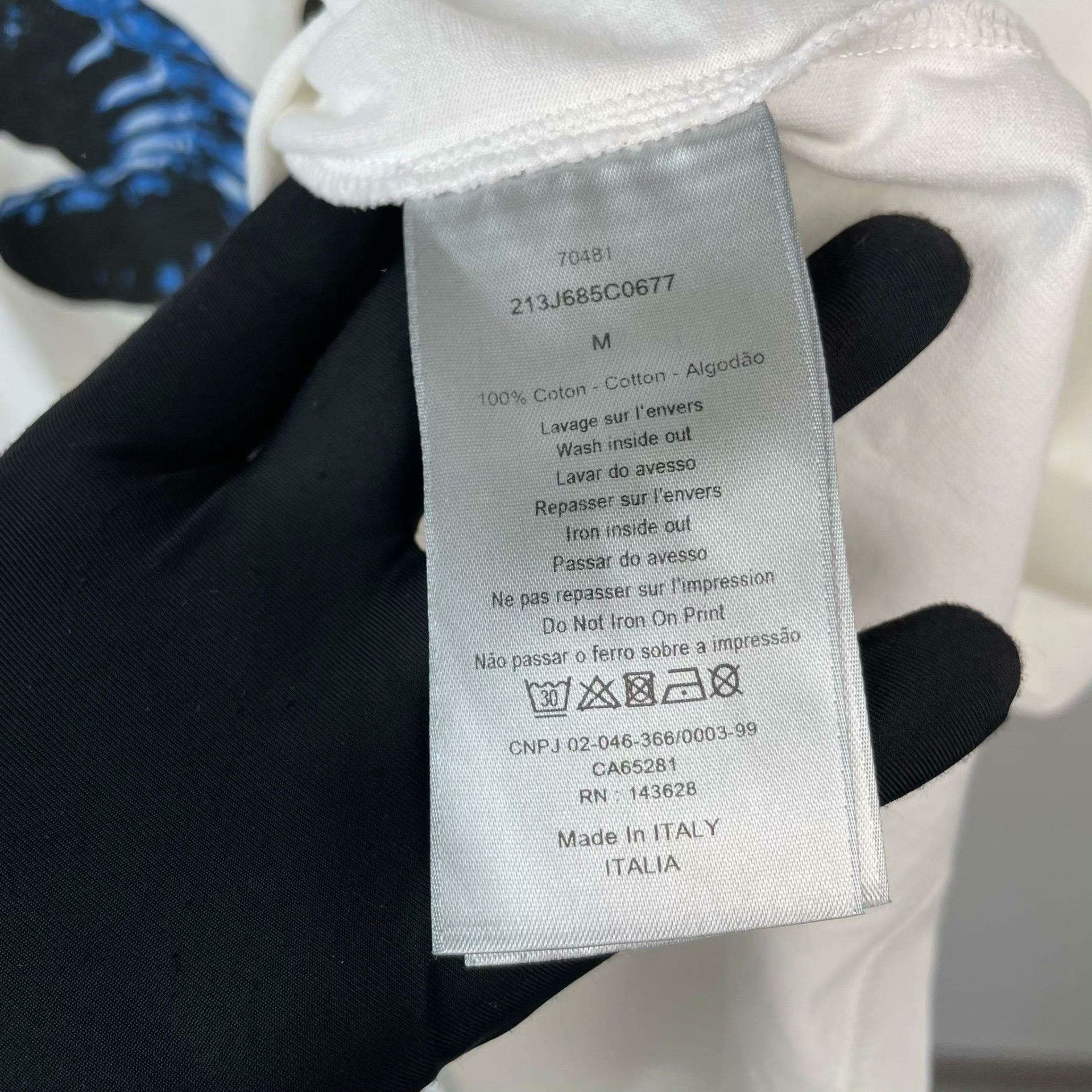 Dior Dior Cotton White T-Shirt M Men Size US M / EU 48-50 / 2 - 3 Thumbnail