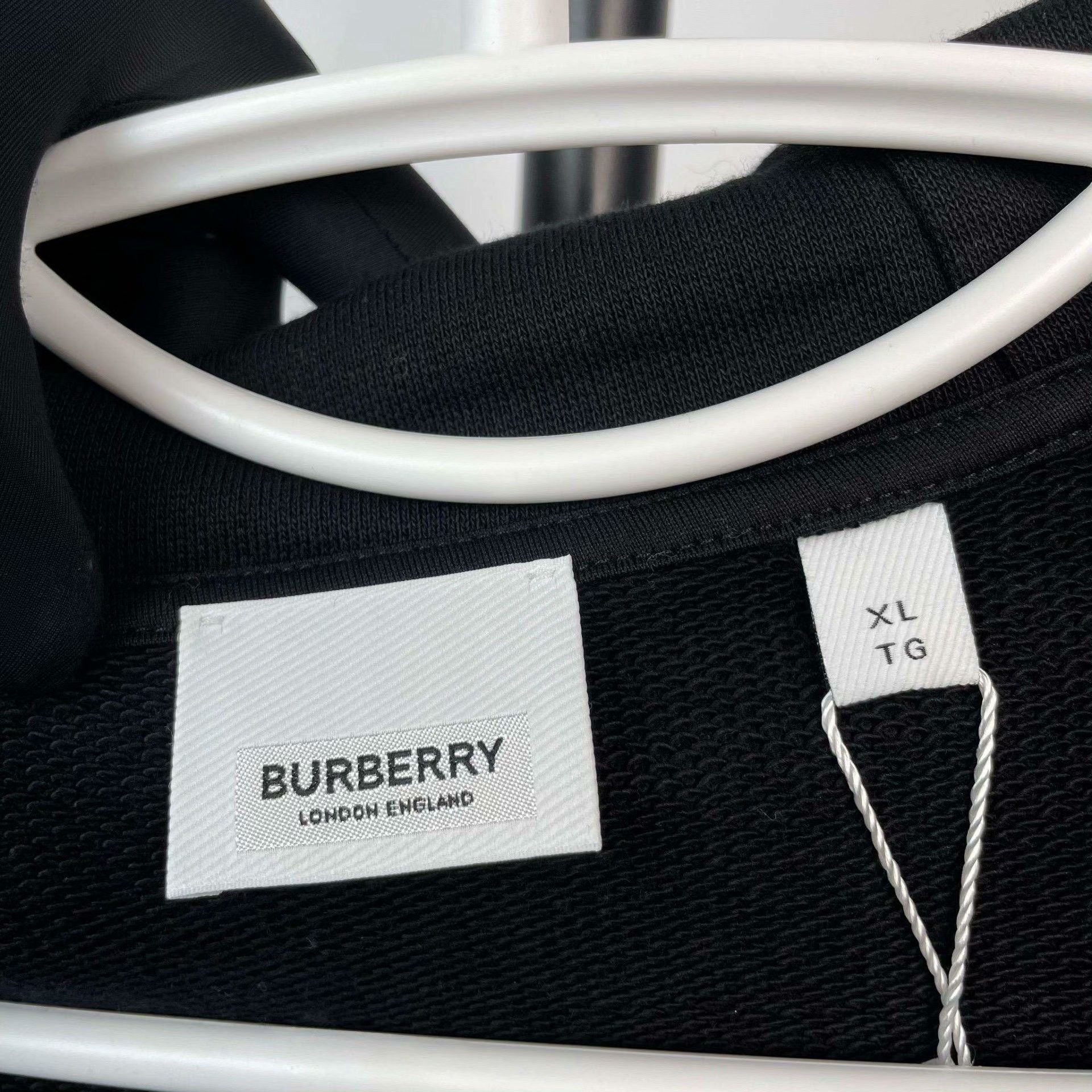 Burberry Burberry Cotton Black Hoodie XL Men Size US XL / EU 56 / 4 - 3 Thumbnail