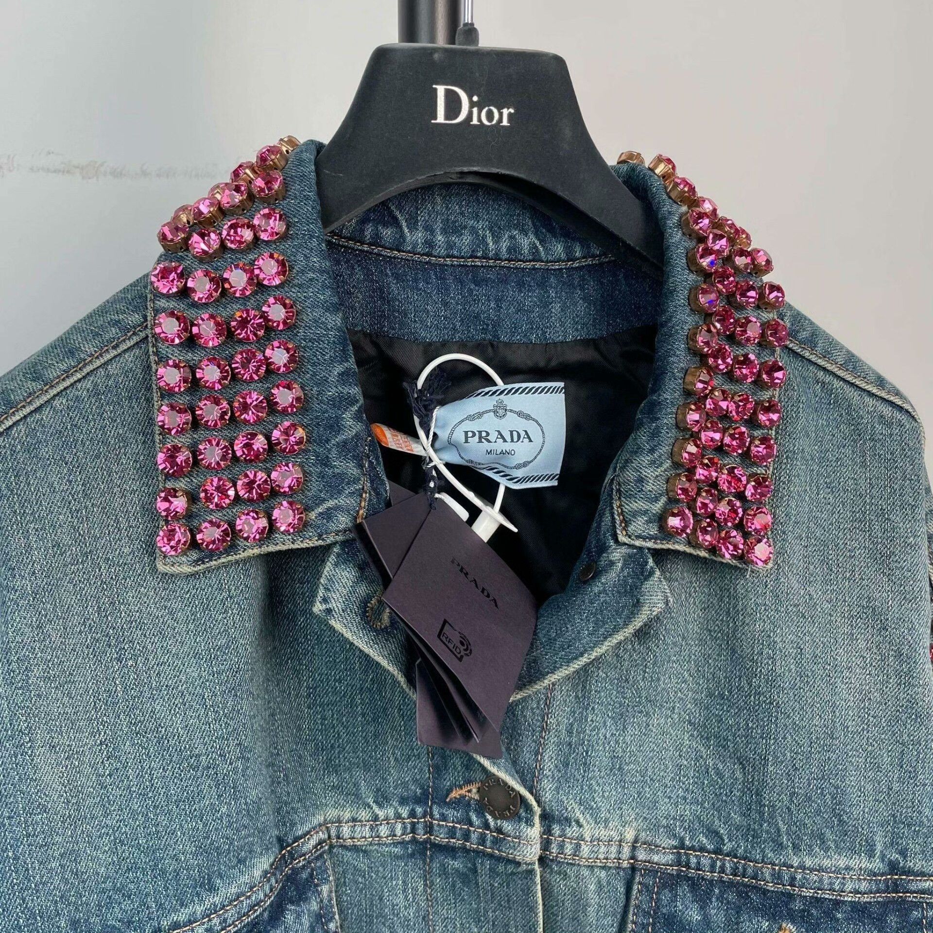 Prada Prada Denim Blue Jacket 40 Women Size M / US 6-8 / IT 42-44 - 3 Thumbnail