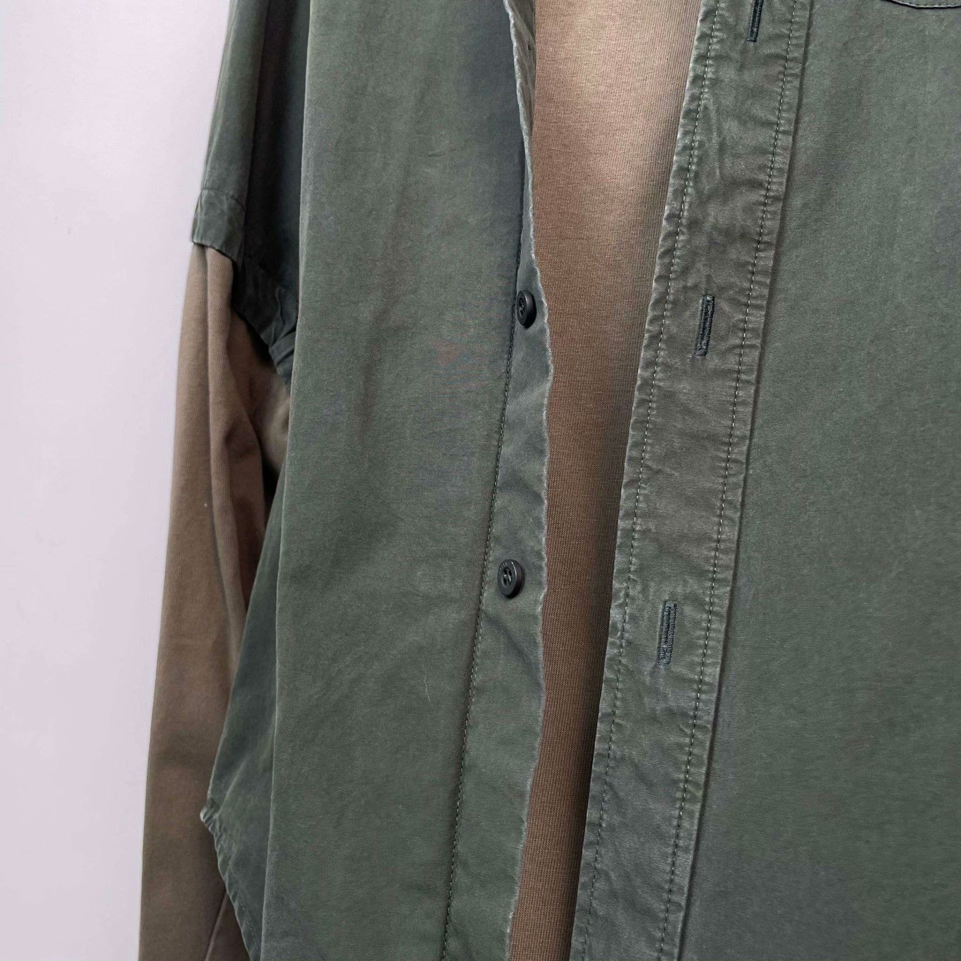 Balenciaga Balenciaga Patchwork Green Shirt S Men Size US S / EU 44-46 / 1 - 9 Thumbnail