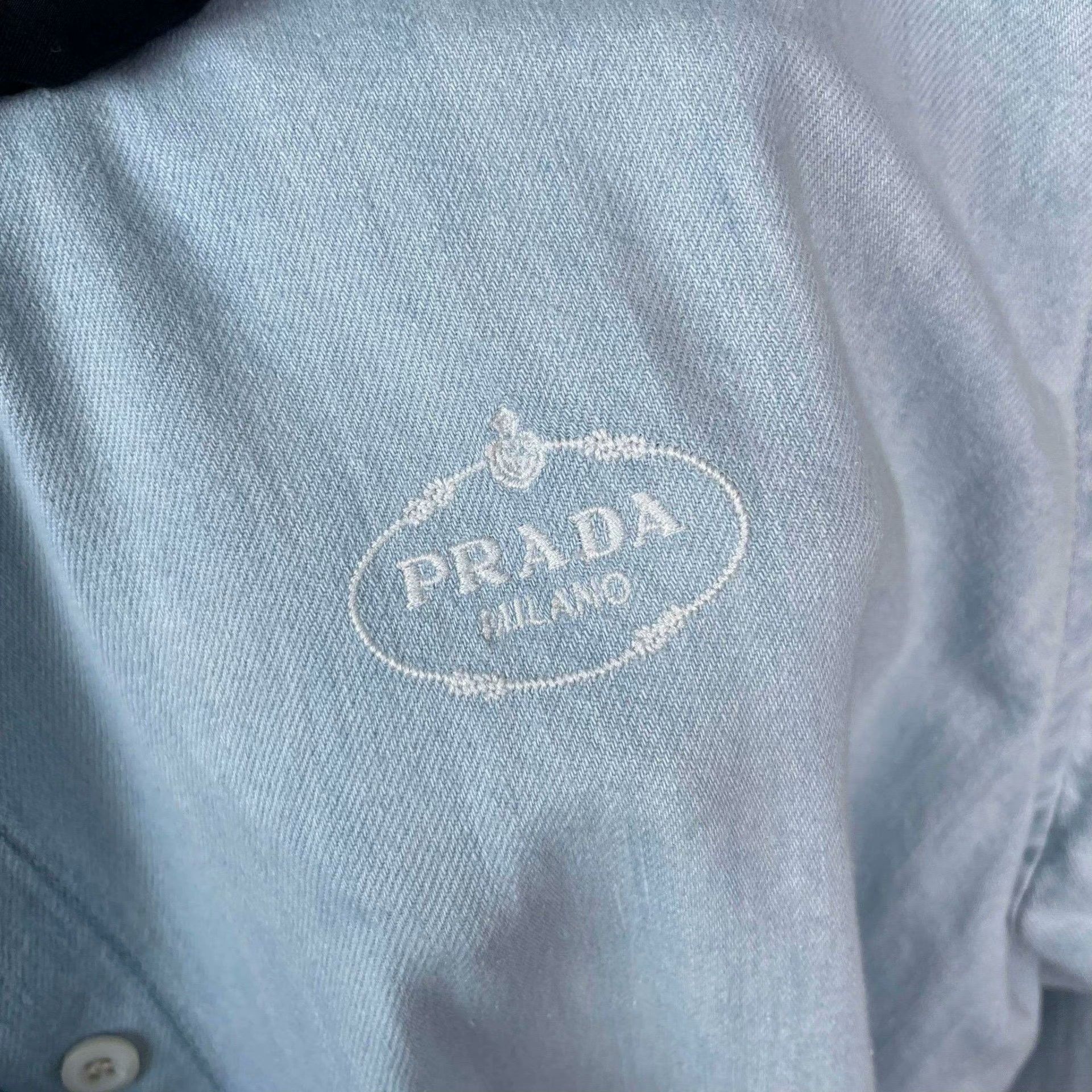 Prada Prada Cotton Blue Button Up 36 Women Size S / US 4 / IT 40 - 3 Thumbnail