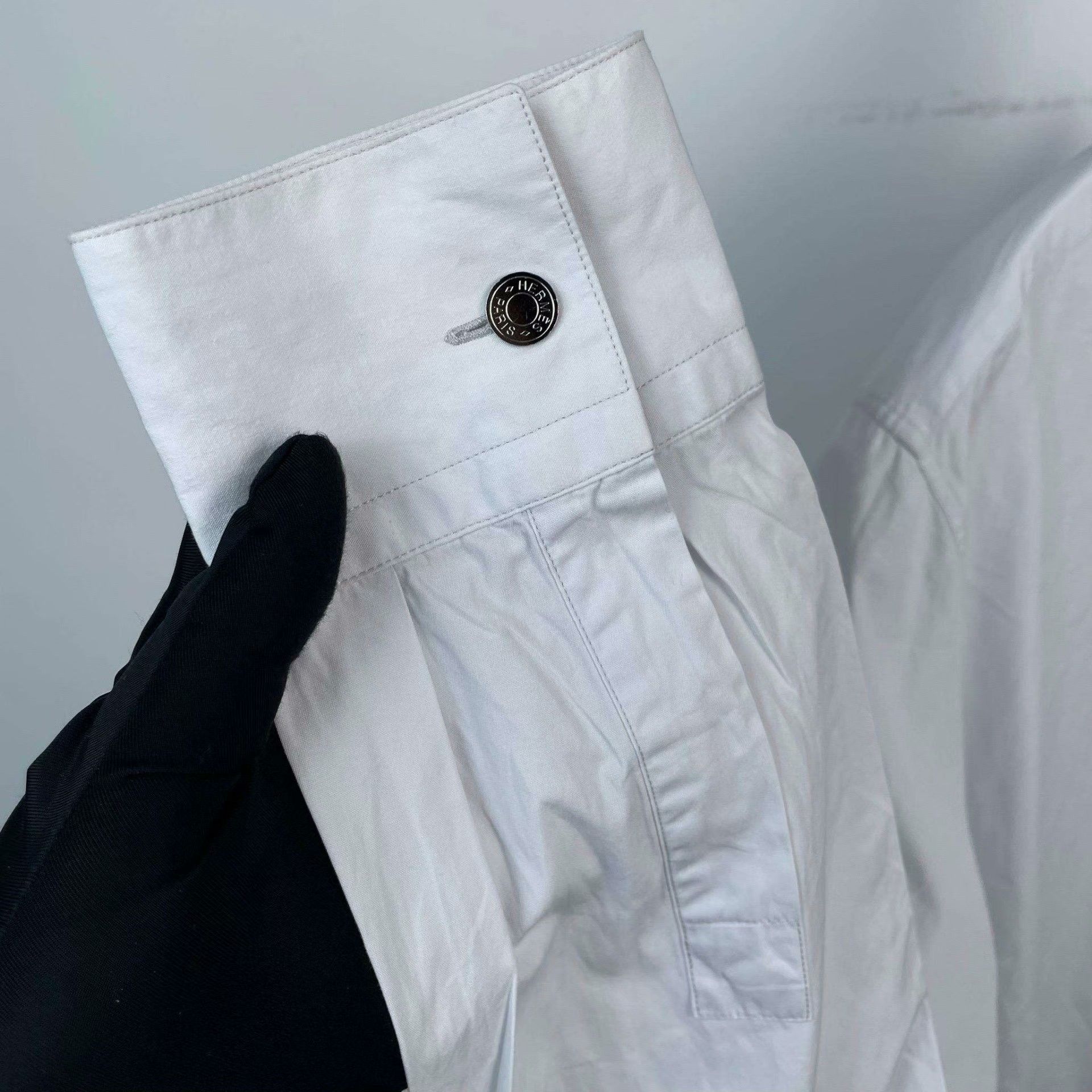 Hermes Hermes Cotton White Shirt M Men Size US M / EU 48-50 / 2 - 9 Thumbnail