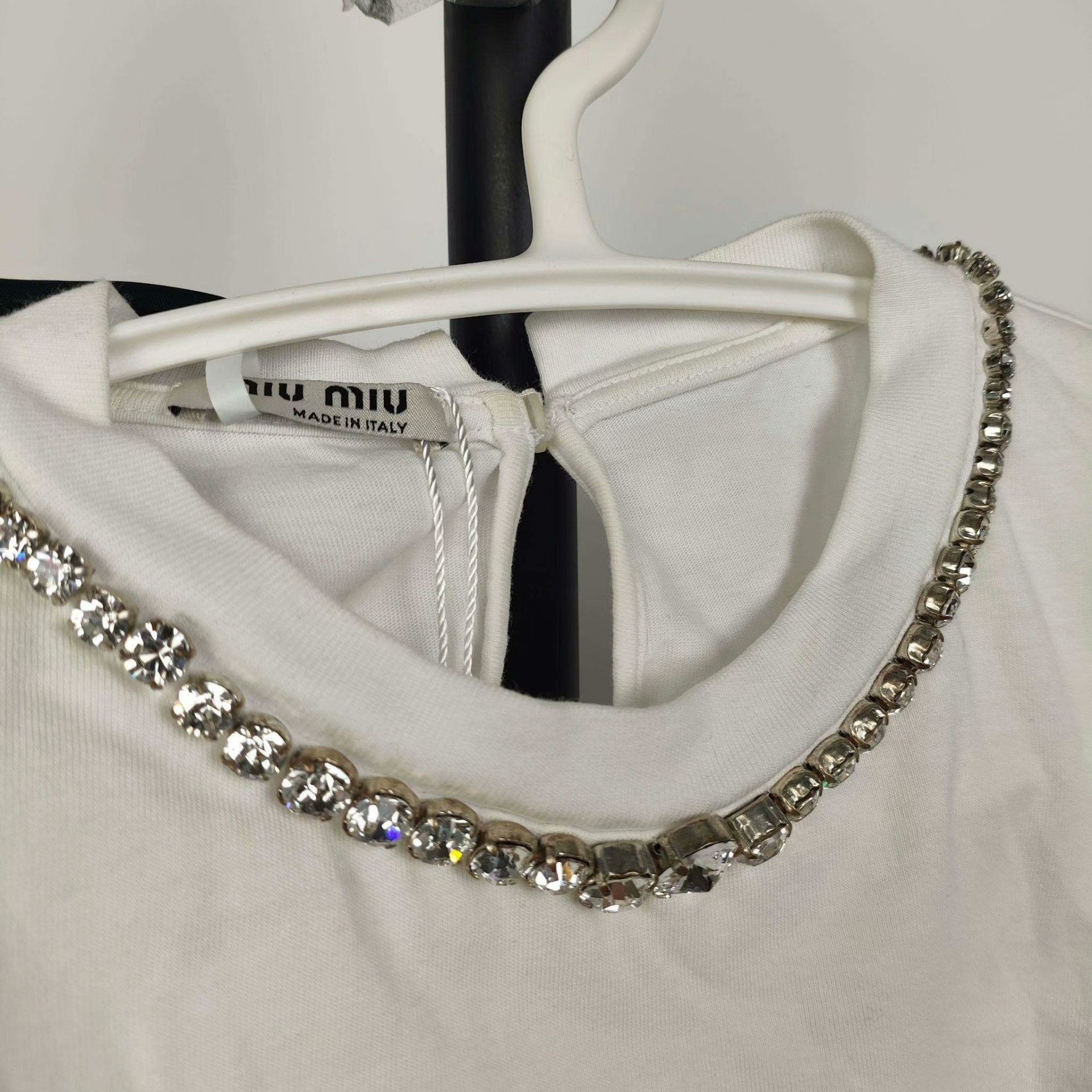 Miu Miu Miu Miu White T-Shirt XS Women Size XS / US 0-2 / IT 36-38 - 3 Thumbnail