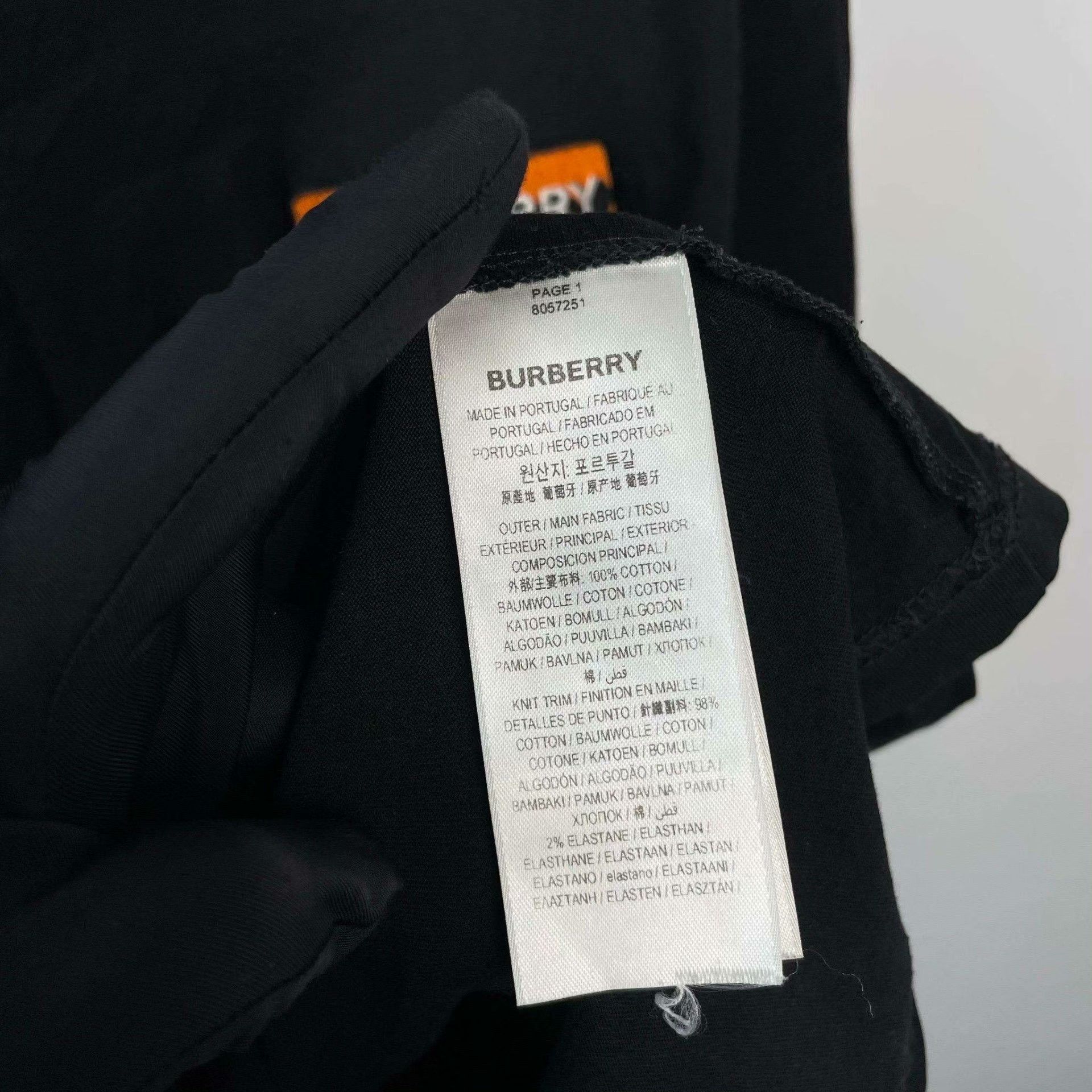 Burberry Burberry Cotton Black T-Shirt XXS Men Size US XXS / EU 40 - 4 Thumbnail