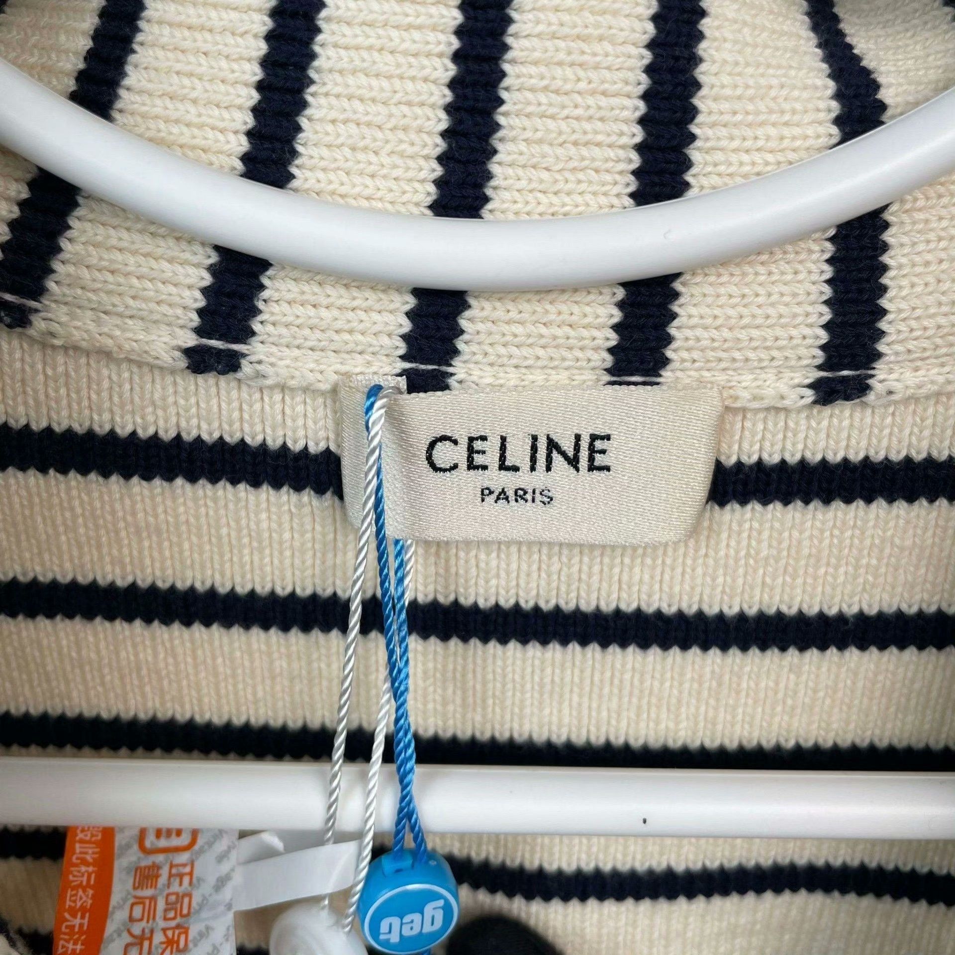 Celine Celine Knit Striped Black Sweater XS Women Size XS / US 0-2 / IT 36-38 - 3 Thumbnail