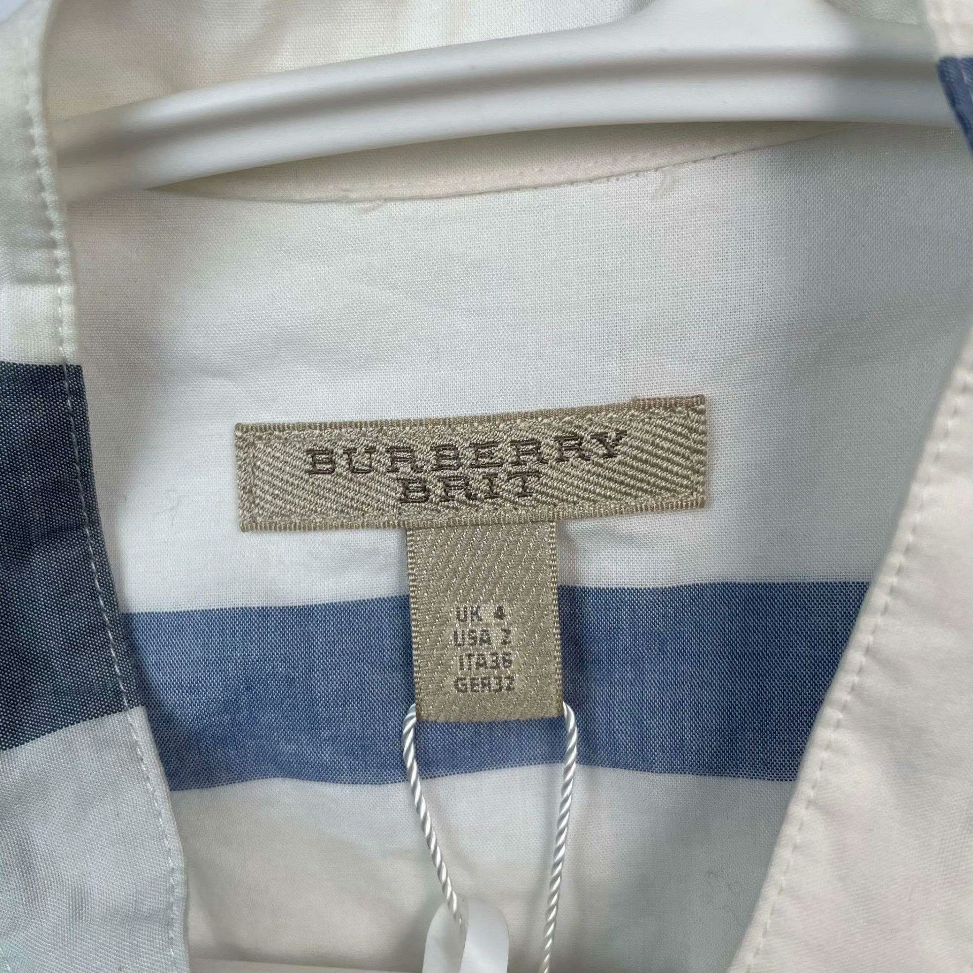 Burberry Burberry Striped Brown Button Up 2XS Women Size XS / US 0-2 / IT 36-38 - 3 Thumbnail