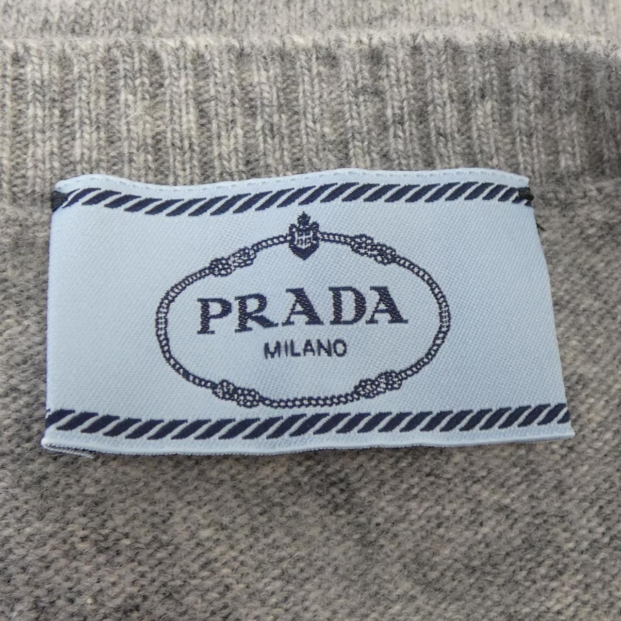 Prada Prada Prada Intarsia Logo Cashmere Blend Knit Textile Tops P24S1L S221 11N1 DUTY FREE for USA Size ONE SIZE - 4 Thumbnail