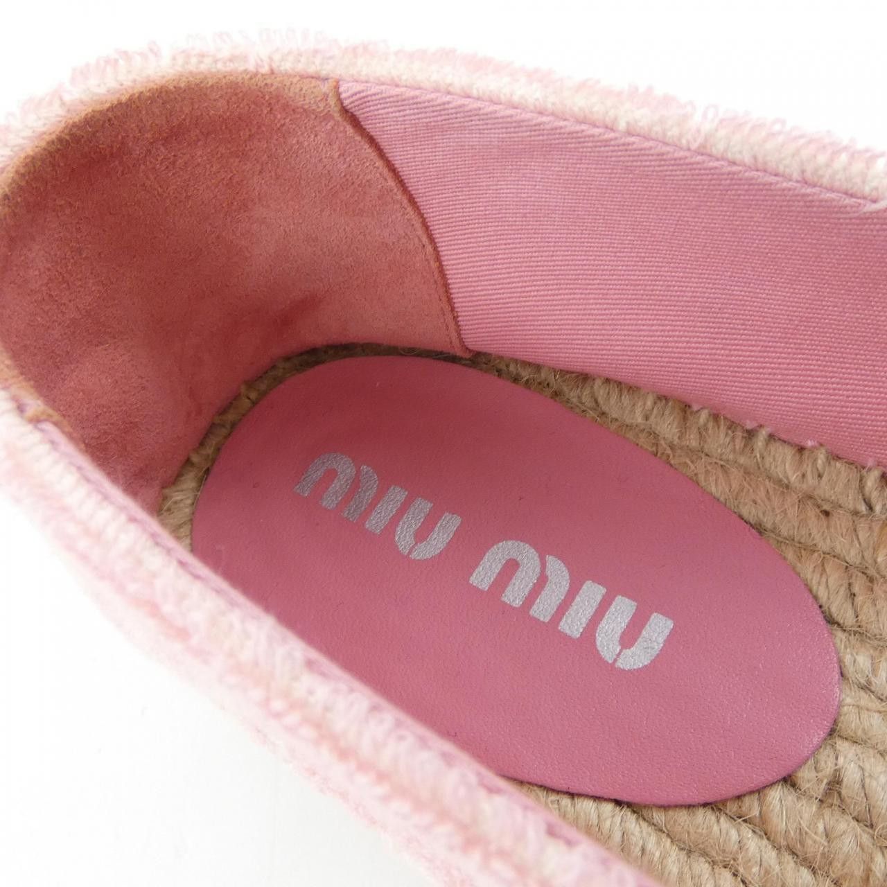 Miu Miu Miu Miu Miu Miu ESPADRILLAS SPUGNA LOGO espadrilles Textile Shoes 5S746D DUTY FREE for USA Size ONE SIZE - 6 Thumbnail