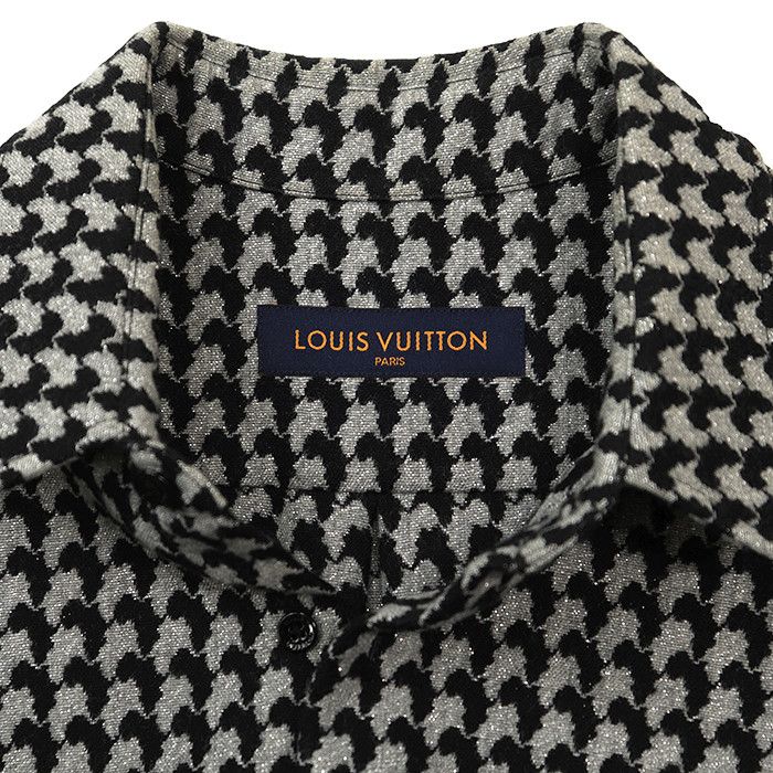 Louis Vuitton Louis Vuitton Louis Vuitton Houndstooth Long Sleeve Shirt Textile Dress Shirt DUTY FREE for USA Size ONE SIZE - 3 Thumbnail