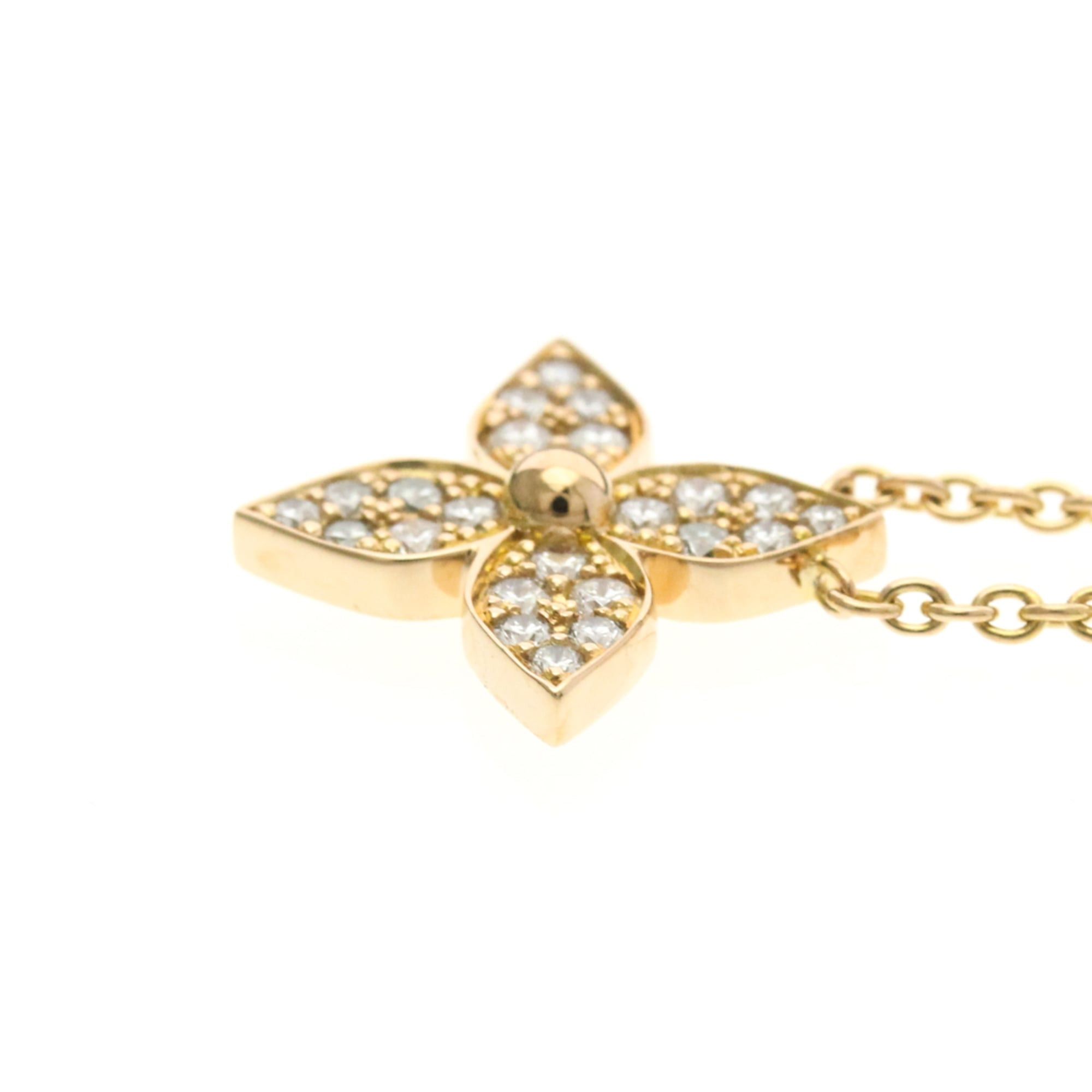 Louis Vuitton Louis Vuitton Pendant Star Blossom Diamond Necklace Q93522 Pink Gold (18K) Diamond Men,Women Fashion Pendant Necklace (Pink Gold) Size ONE SIZE - 3 Thumbnail
