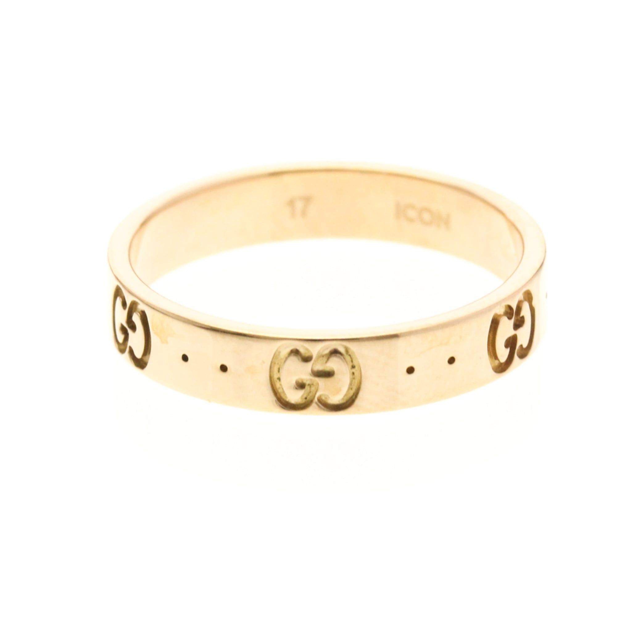 Gucci Gucci Icon Pink Gold (18K) Fashion No Stone Band Ring Pink Gold Size ONE SIZE - 3 Thumbnail