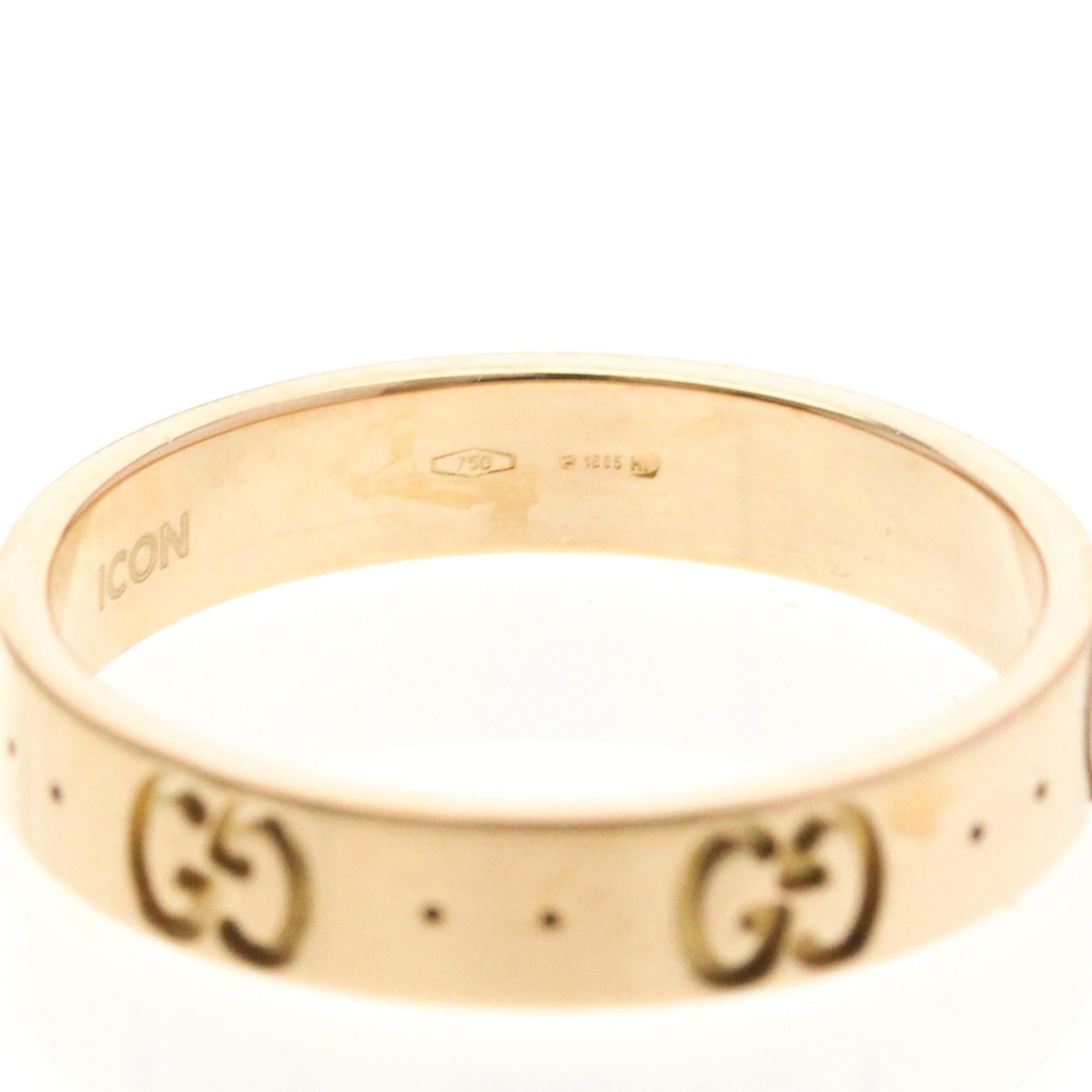 Gucci Gucci Icon Pink Gold (18K) Fashion No Stone Band Ring Pink Gold Size ONE SIZE - 6 Thumbnail