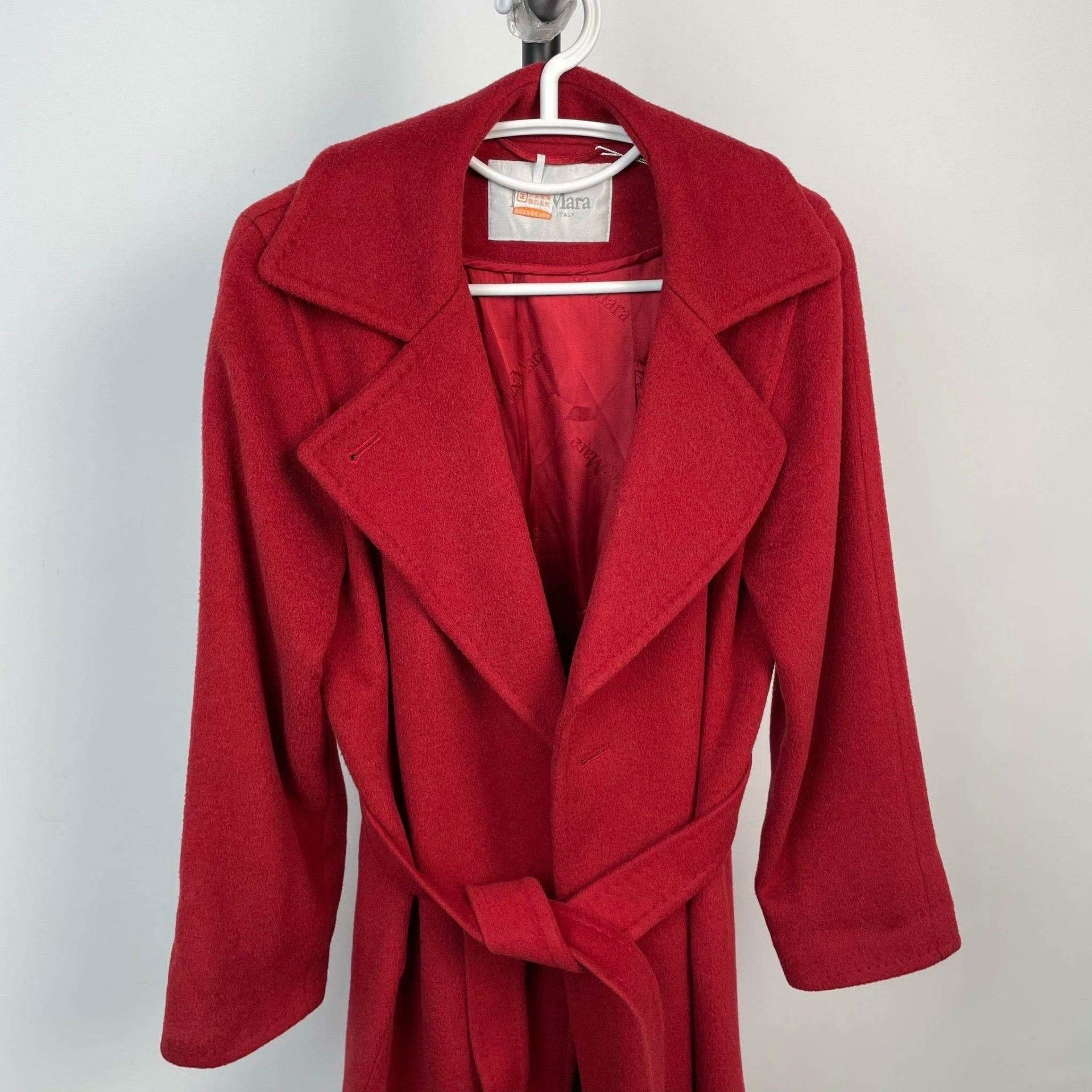 Max Mara Max Mara Long Red Coat S Women Size S / US 4 / IT 40 - 9 Thumbnail