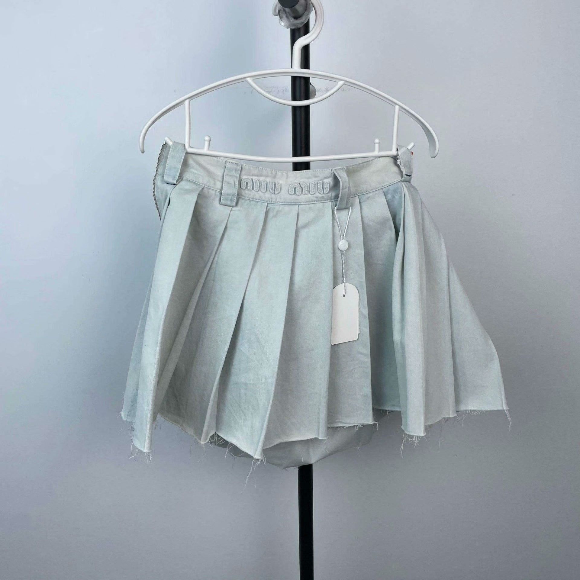 Miu Miu Miu Miu Denim Cotton Blue Skirt 36 Women Size 36" / US 14 / IT 50 - 2 Thumbnail