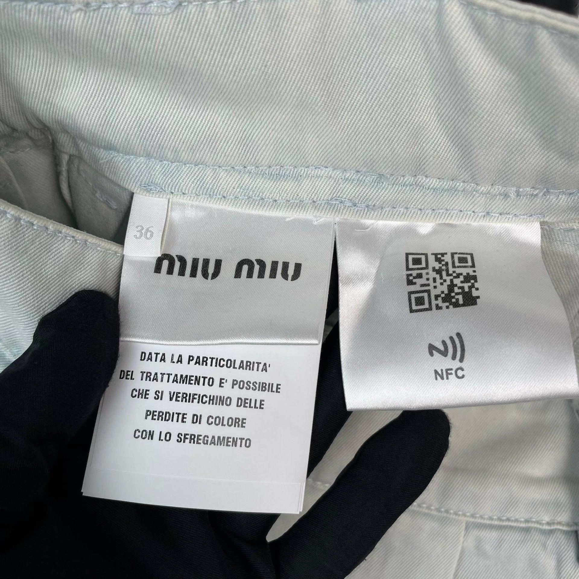 Miu Miu Miu Miu Denim Cotton Blue Skirt 36 Women Size 36" / US 14 / IT 50 - 5 Thumbnail