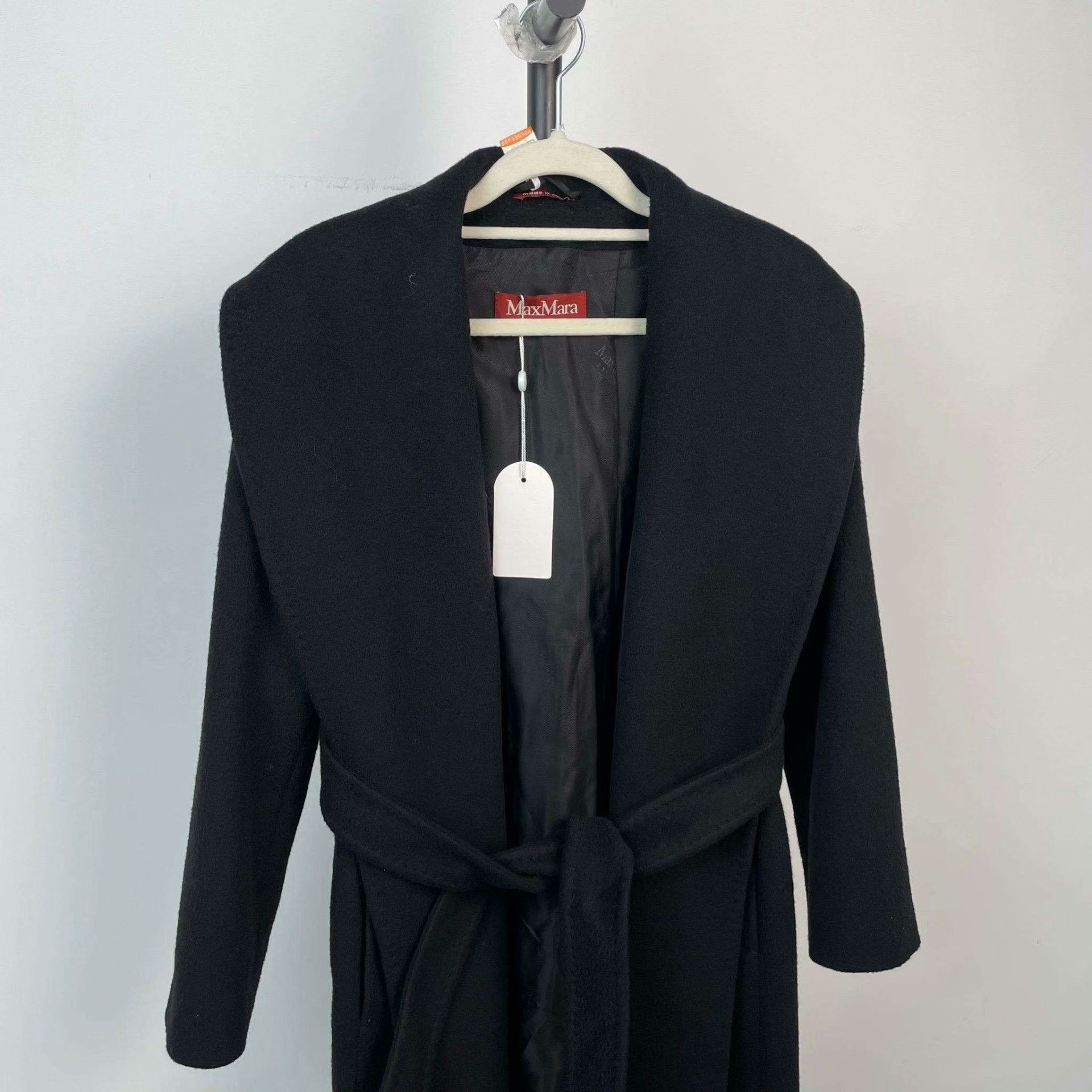 Max Mara Max Mara Wool Black Coat 50 Women Size XL / US 12-14 / IT 48-50 - 3 Thumbnail