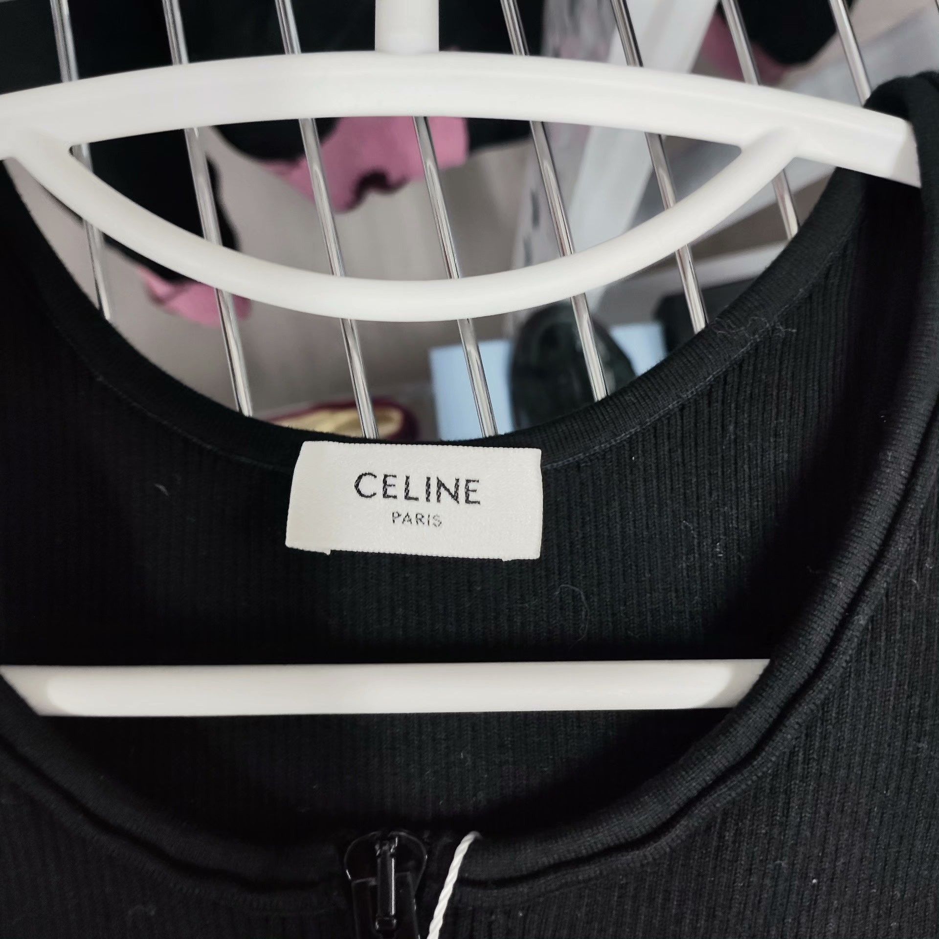Celine Celine Black Tank Top XS Women Size XS / US 0-2 / IT 36-38 - 2 Thumbnail