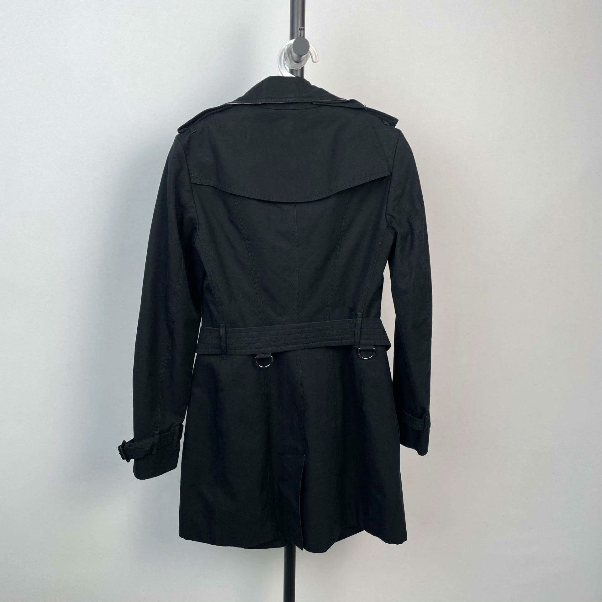 Burberry Burberry Cotton Black Coat 38 Women Size S / US 4 / IT 40 - 2 Thumbnail