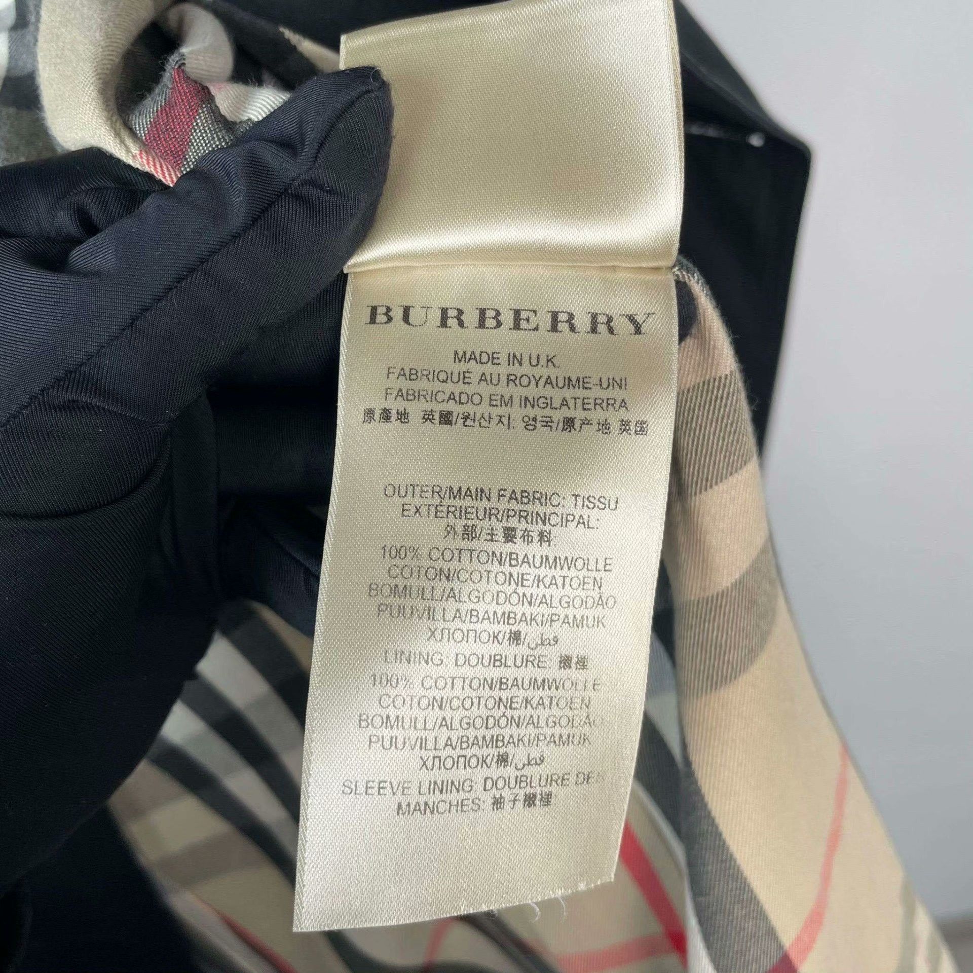Burberry Burberry Cotton Black Coat 38 Women Size S / US 4 / IT 40 - 9 Thumbnail