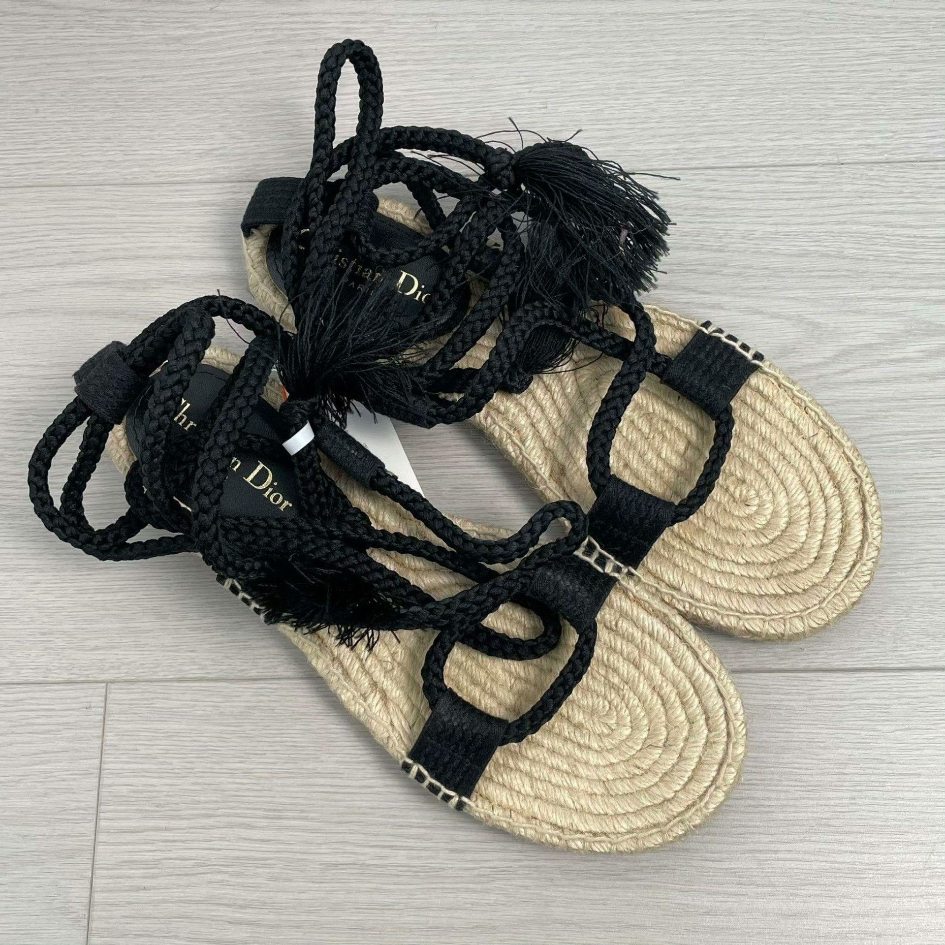 Dior Dior Knit Black Sandals 39 Women Size US 8.5 / IT 38.5 - 2 Thumbnail