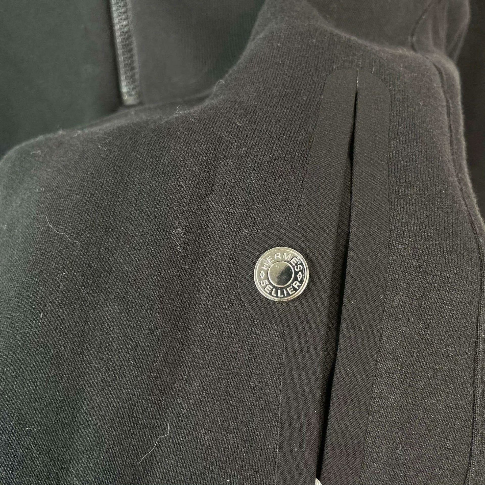 Hermes Hermes Thermal Cotton Black Hoodie M Men Size US M / EU 48-50 / 2 - 8 Thumbnail