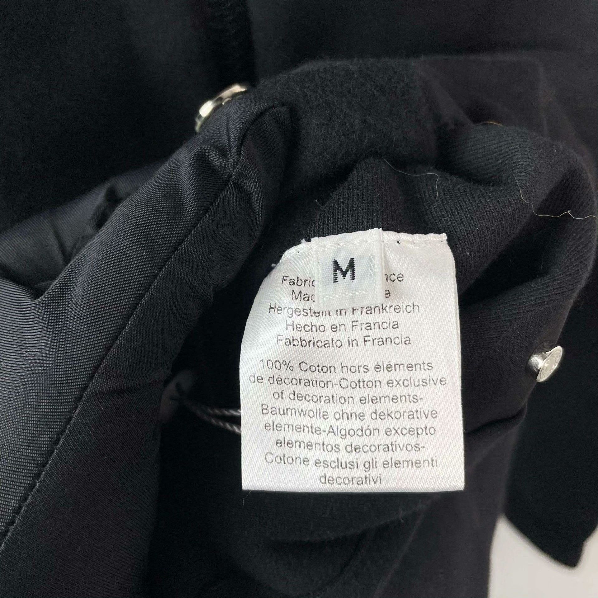Hermes Hermes Thermal Cotton Black Hoodie M Men Size US M / EU 48-50 / 2 - 4 Thumbnail