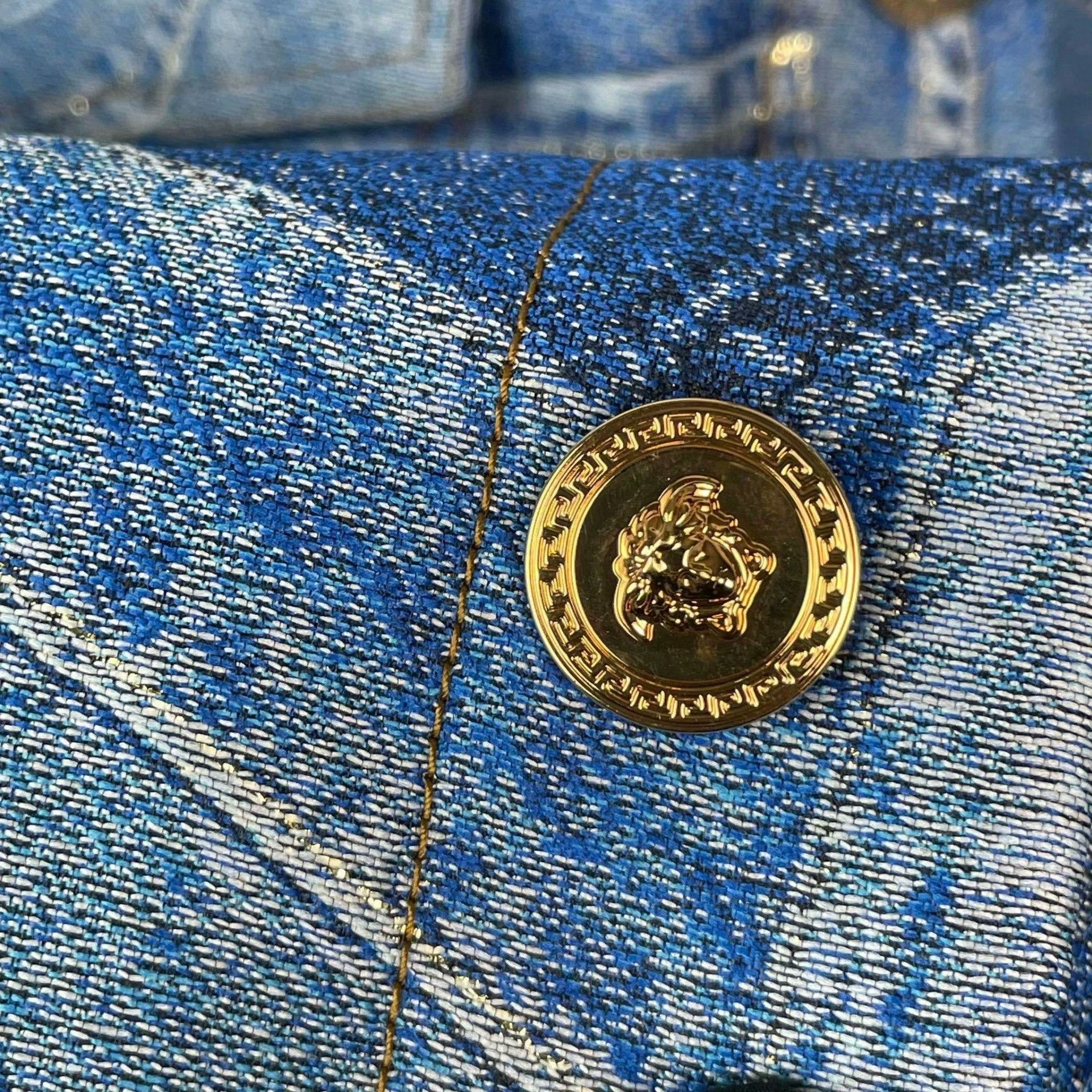 Versace Versace Collab Denim Blue Light Jacket XXL Men Size US XXL / EU 58 / 5 - 8 Thumbnail