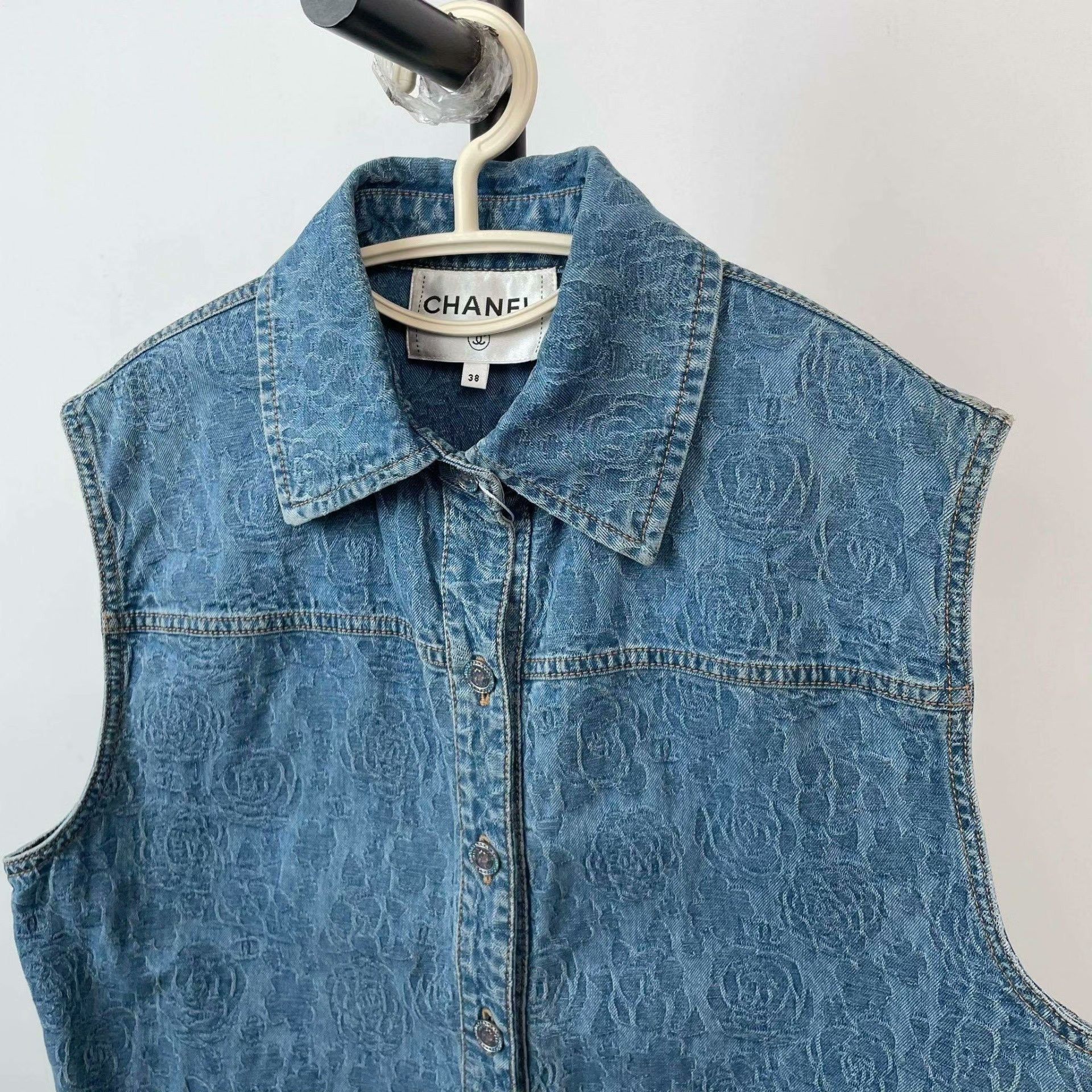 Chanel Chanel Denim Blue Vest 23 Women Size XS / US 0-2 / IT 36-38 - 8 Thumbnail