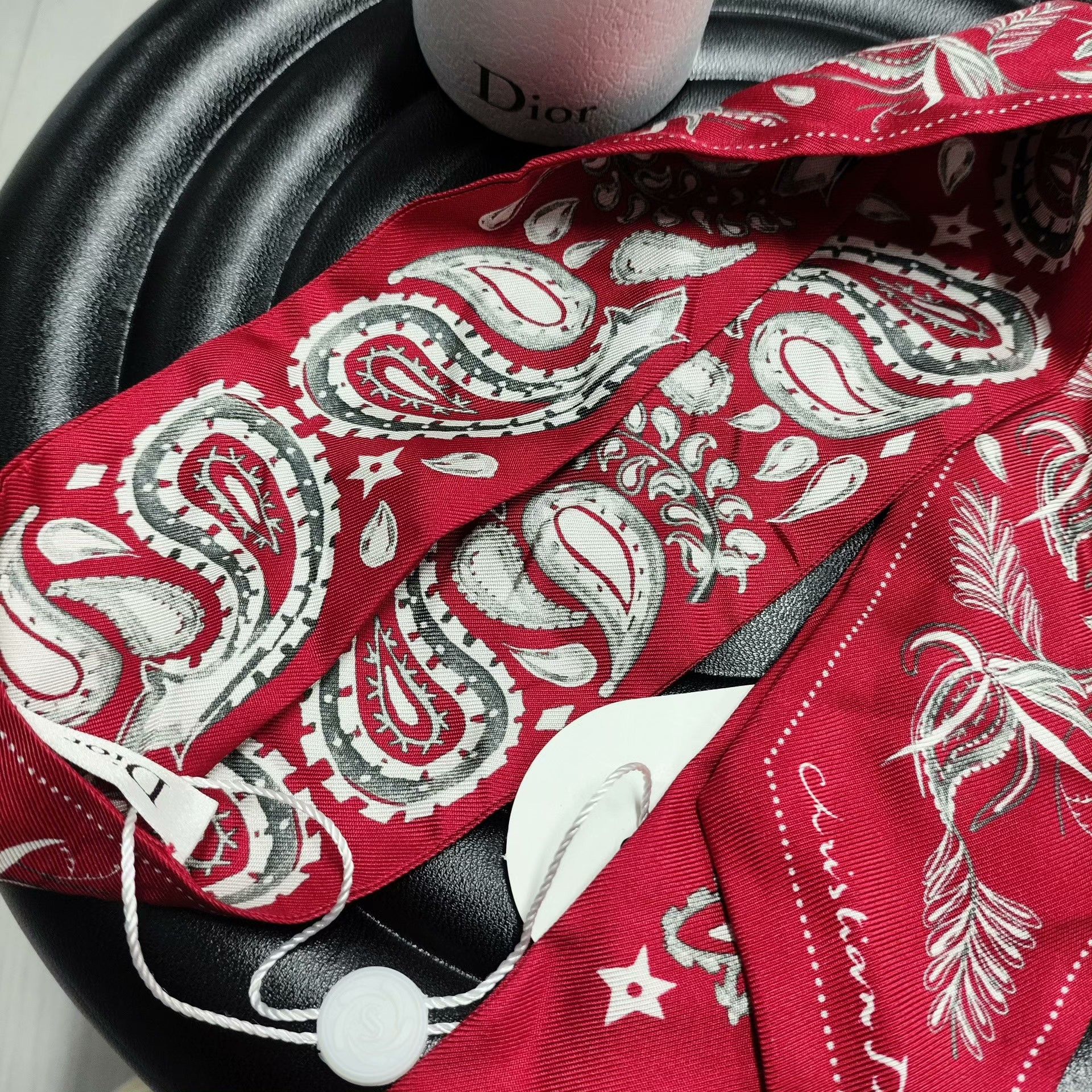Dior Dior Red Scarf XS Men Size ONE SIZE - 2 Thumbnail
