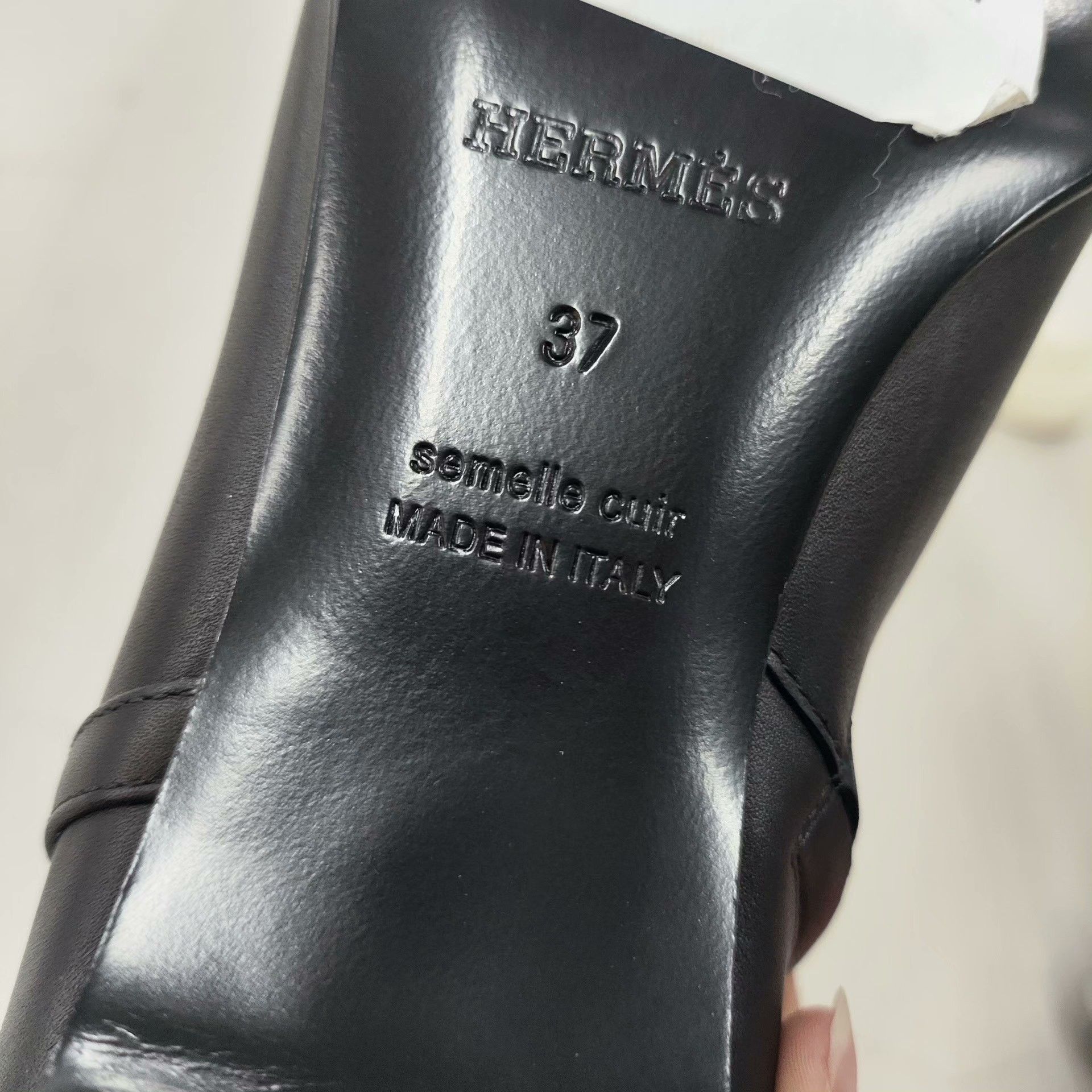 Hermes Hermes Leather Black Boots 37 Women Size US 6.5 / IT 36.5 - 6 Thumbnail