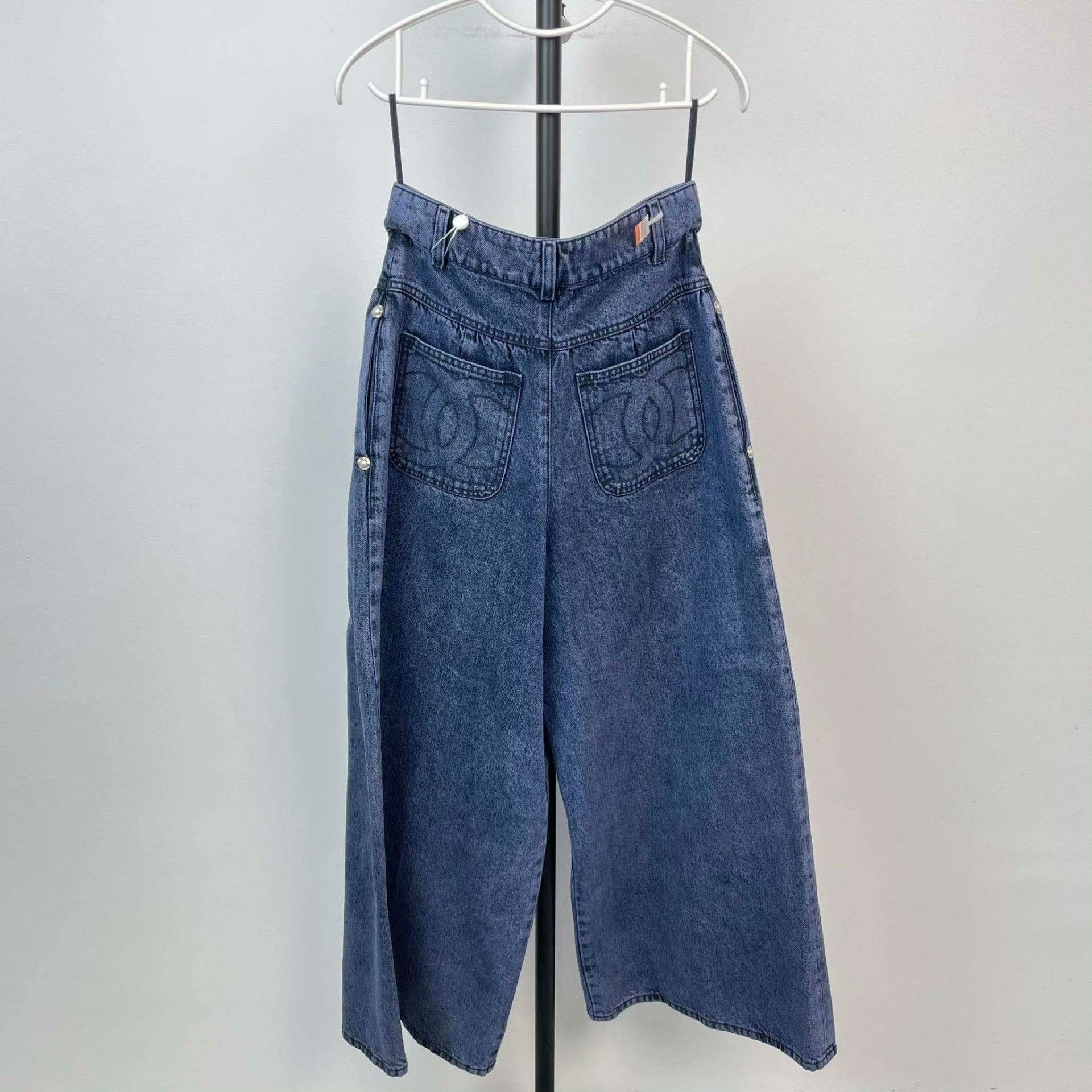 Chanel Chanel Denim Black Jeans 22 Women Size 22" - 2 Thumbnail