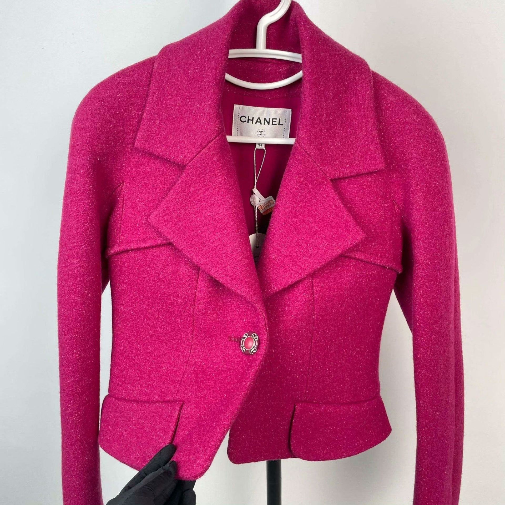 Chanel Chanel Wool Red Coat 34 Women Size XS / US 0-2 / IT 36-38 - 3 Thumbnail