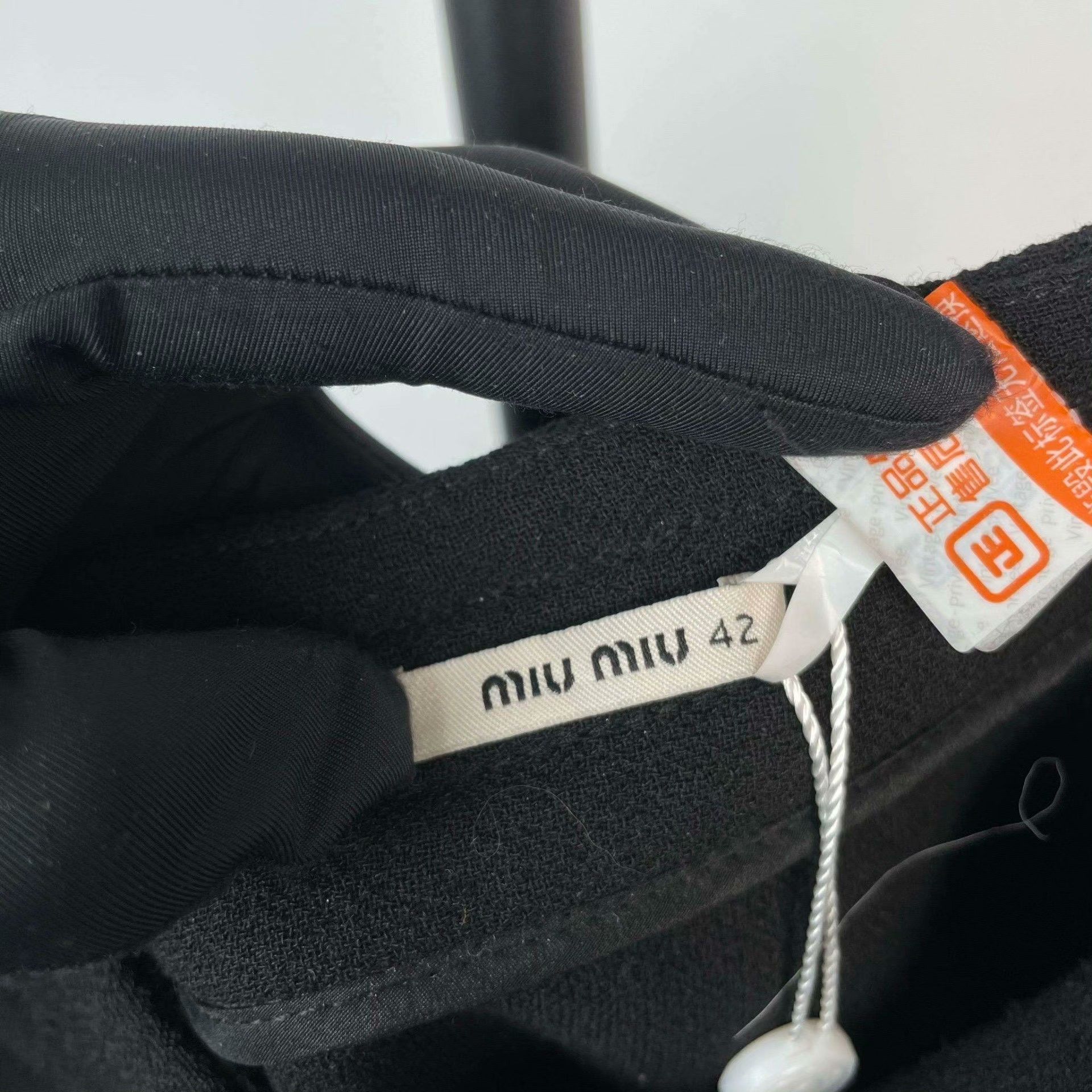Miu Miu Miu Miu Canvas Black Skirt 42 Women Size 42" / US 20 - 4 Thumbnail