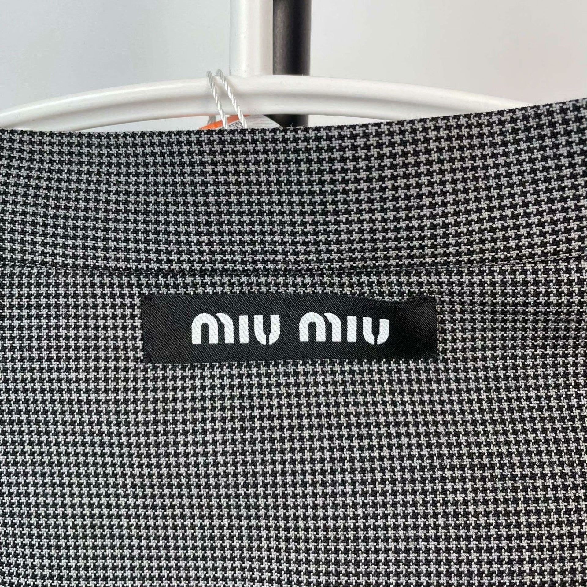 Miu Miu Miu Miu Cotton Plaid Gray Skirt 40 Women Size 40" / US 18 - 3 Thumbnail