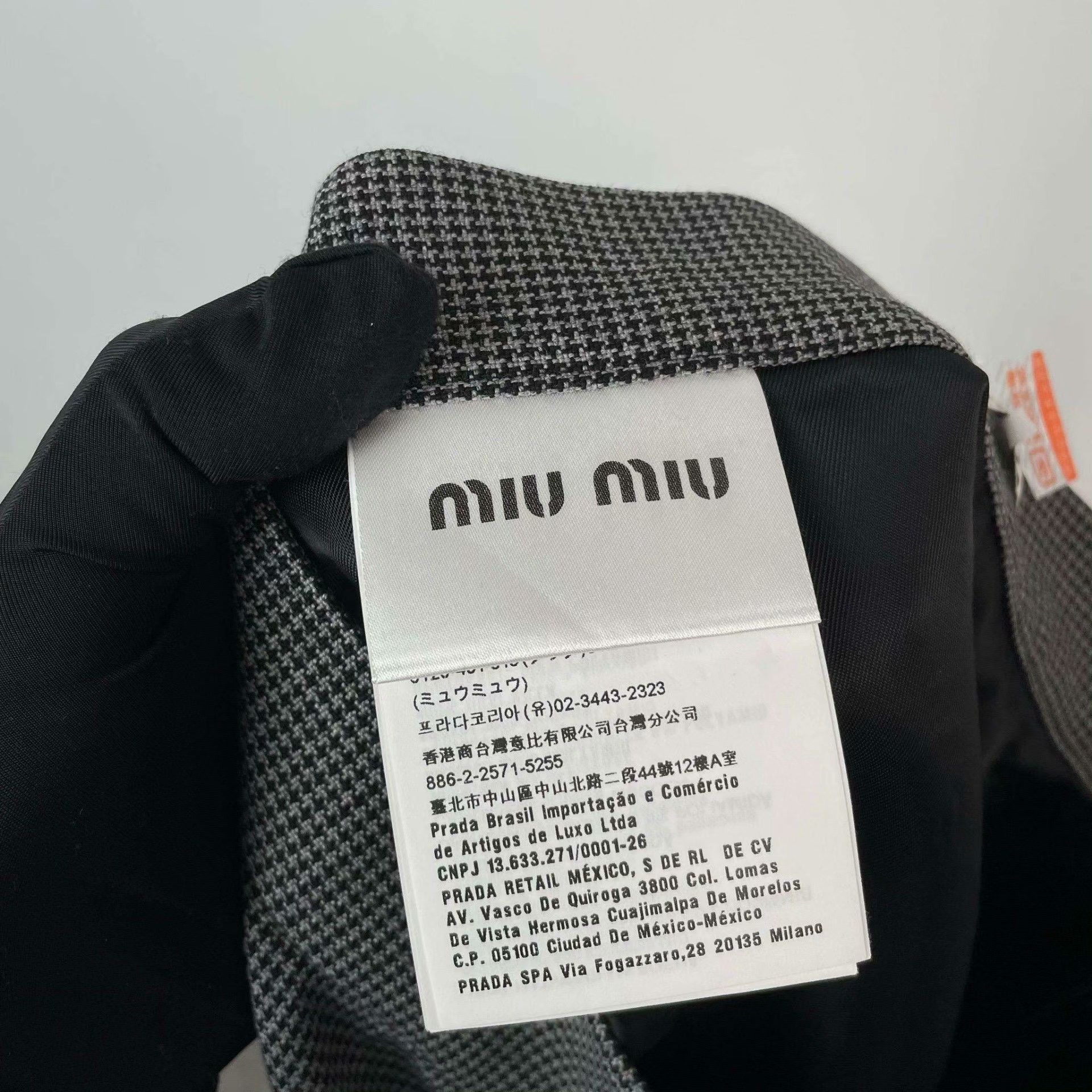 Miu Miu Miu Miu Cotton Plaid Gray Skirt 40 Women Size 40" / US 18 - 4 Thumbnail