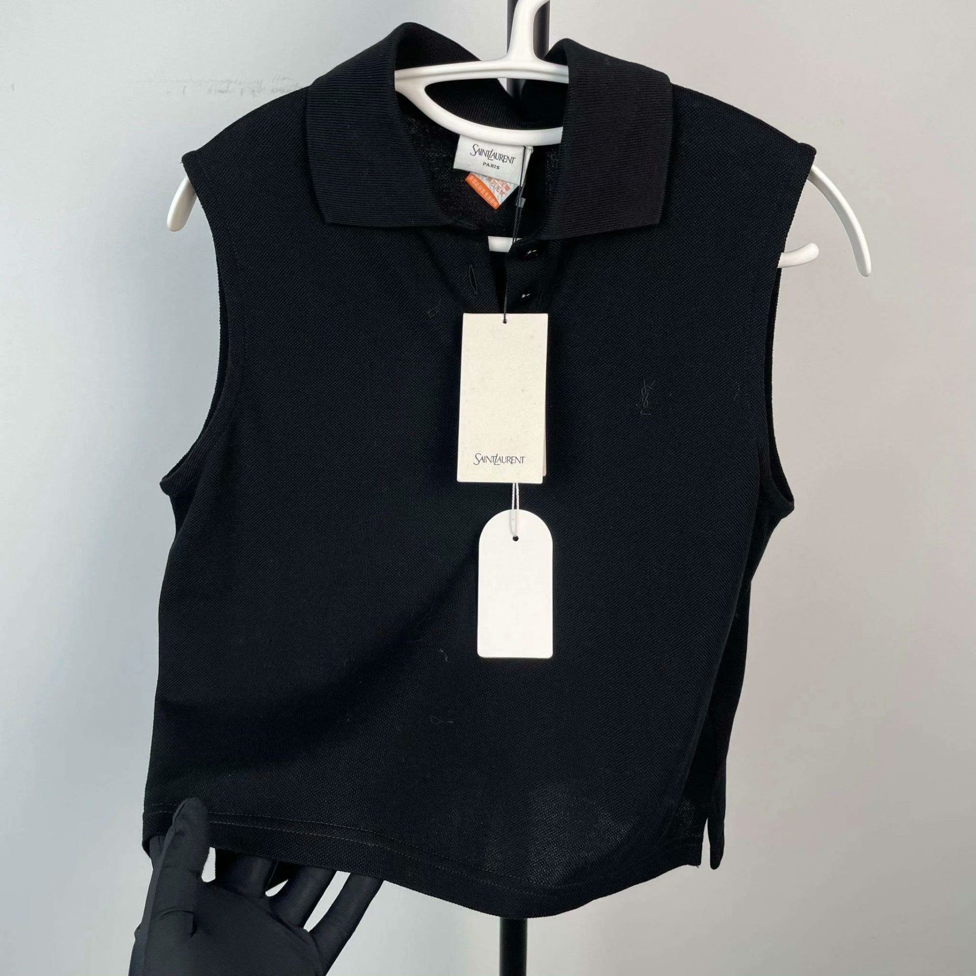 Saint Laurent Paris Saint Laurent Paris Black Vest S Women Size S / US 4 / IT 40 - 9 Thumbnail