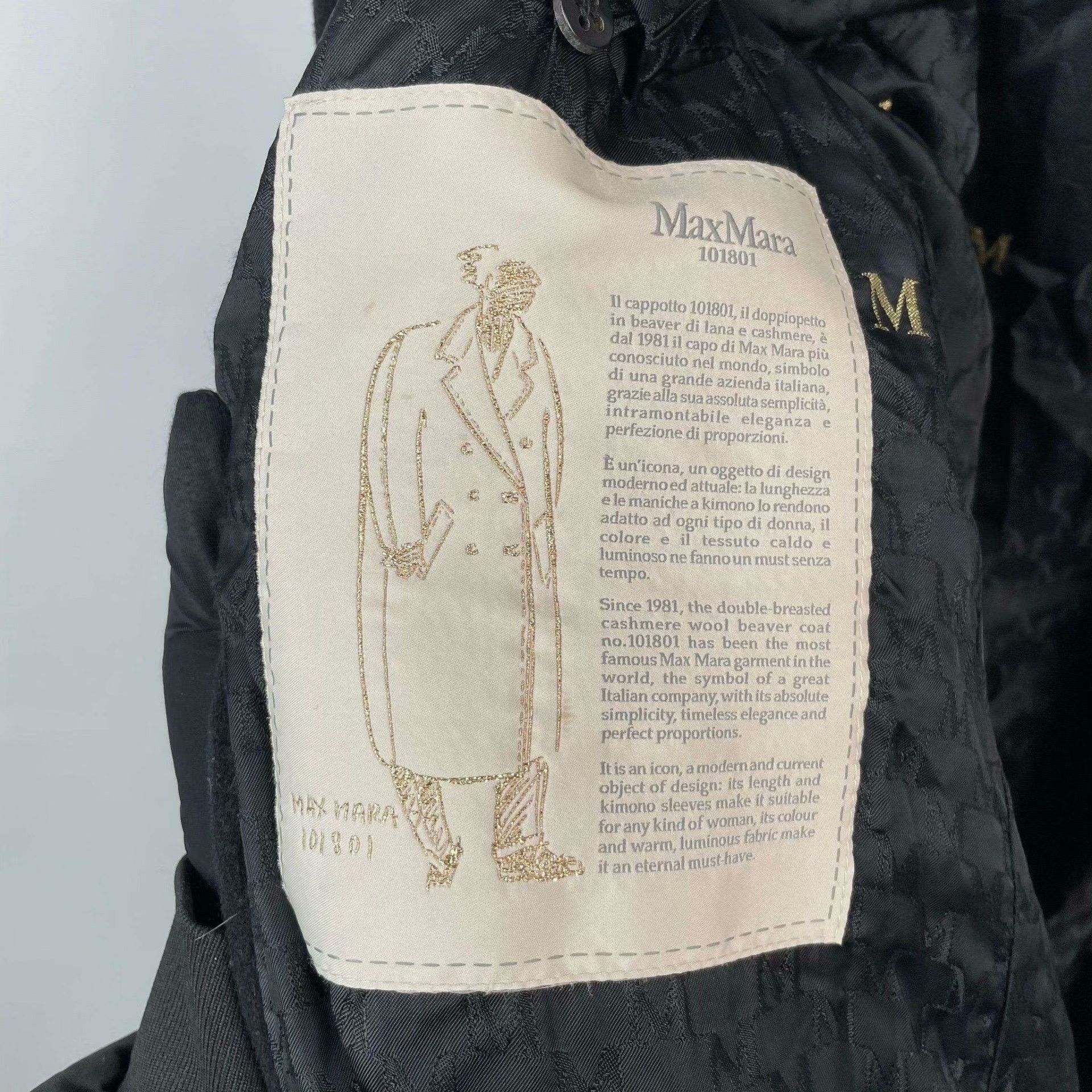Max Mara Max Mara Wool Black Coat L Women Size L / US 10 / IT 46 - 4 Thumbnail