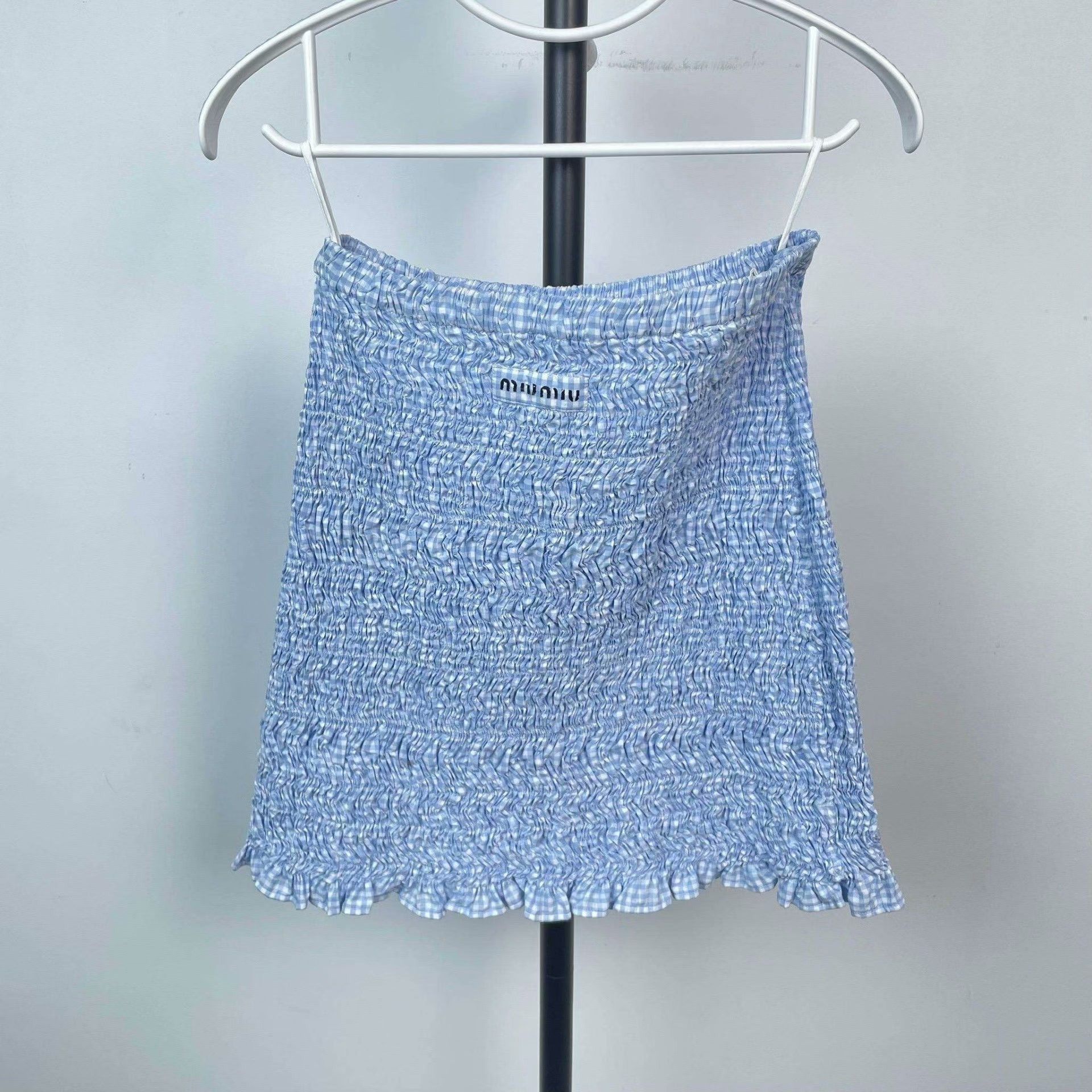 Miu Miu Miu Miu Blue Skirt S Women Size 26" / US 2 / IT 38 - 2 Thumbnail