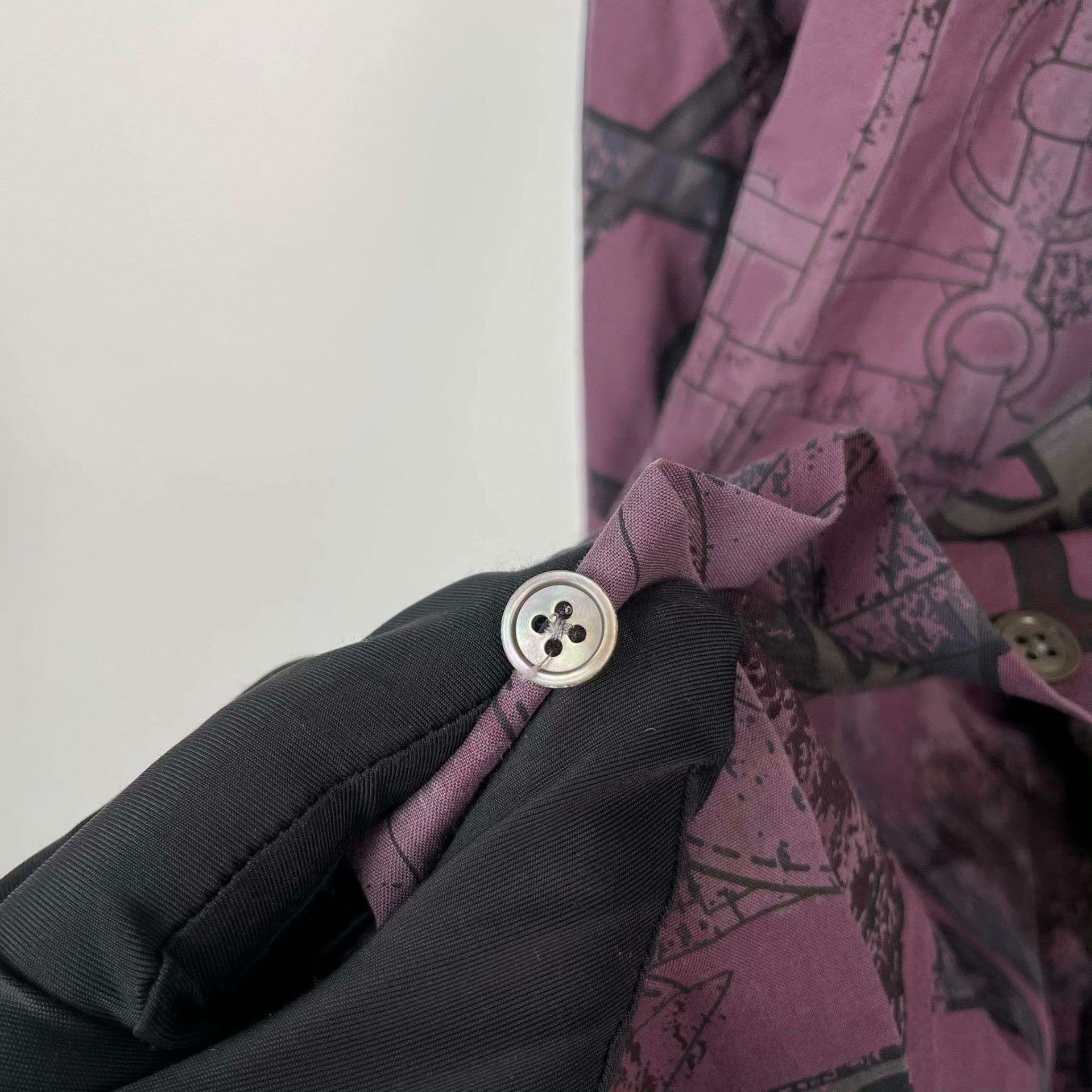 Hermes Hermes Purple Button Up 38 Women Size S / US 4 / IT 40 - 6 Thumbnail