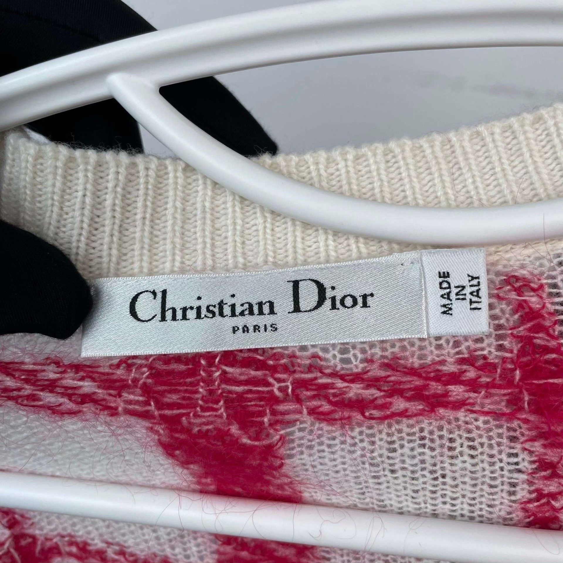 Dior Dior Knit Plaid Red Sweater 38 Women Size S / US 4 / IT 40 - 3 Thumbnail