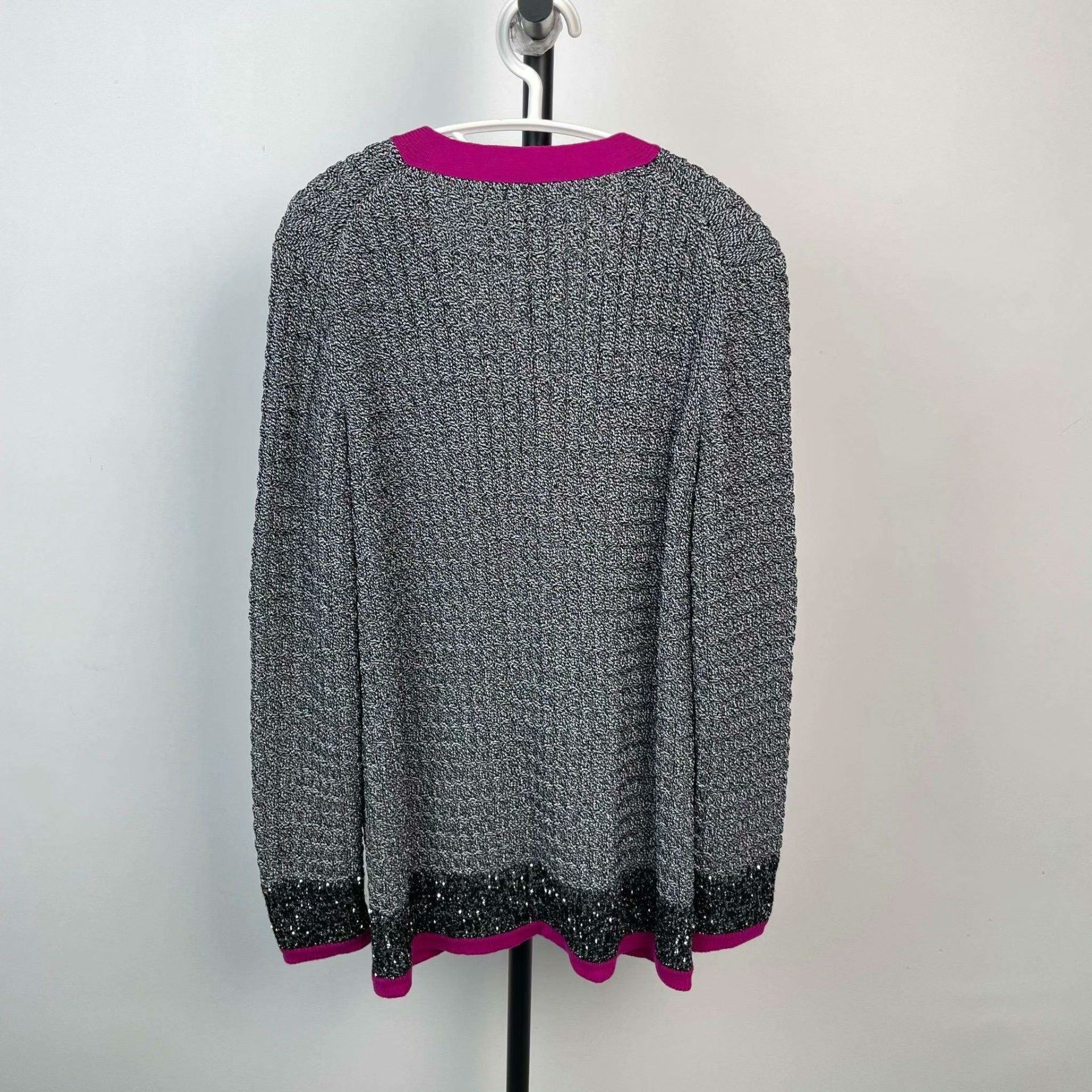 Chanel Chanel Polyester Gray Jacket 38 Women Size S / US 4 / IT 40 - 2 Thumbnail