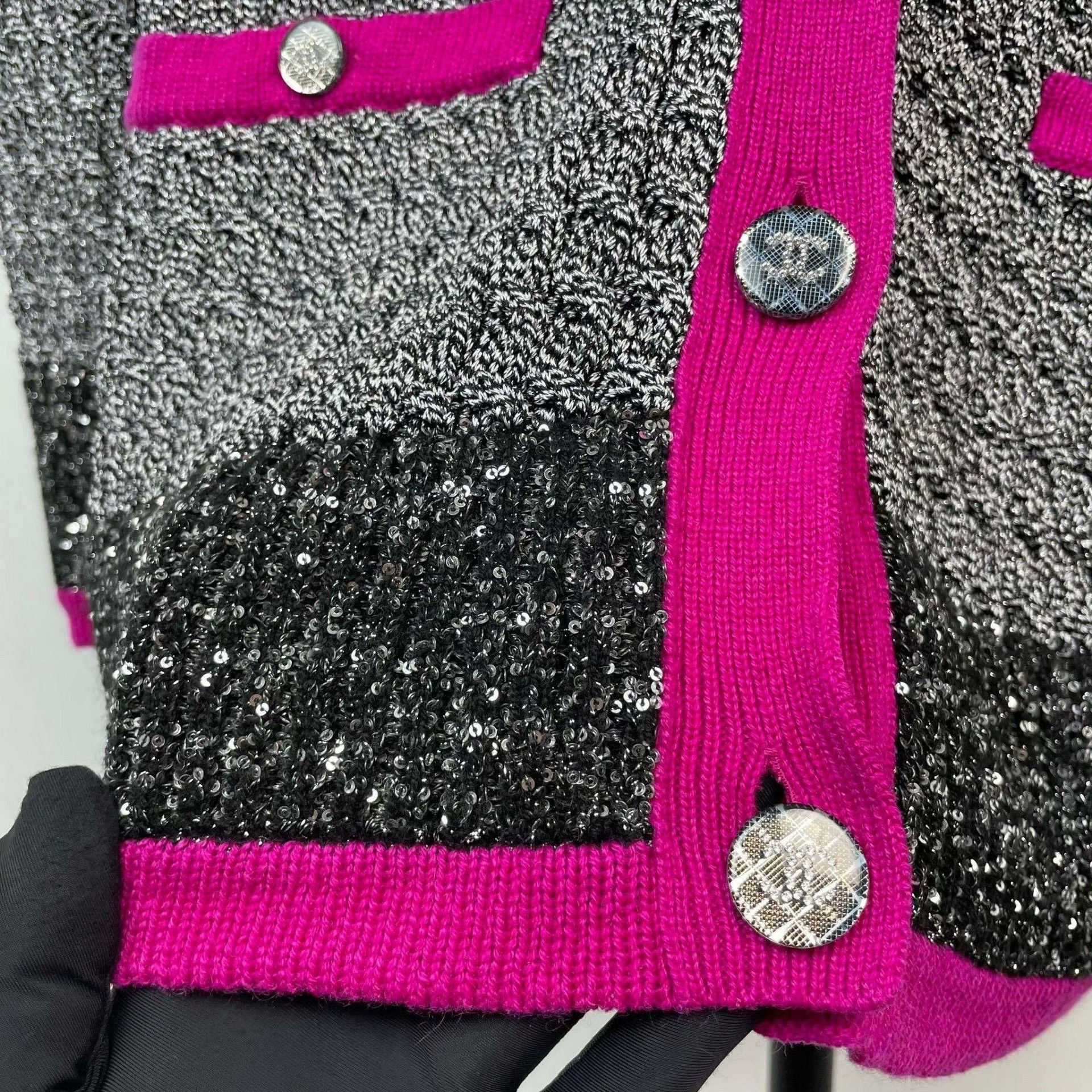 Chanel Chanel Polyester Gray Jacket 38 Women Size S / US 4 / IT 40 - 9 Thumbnail