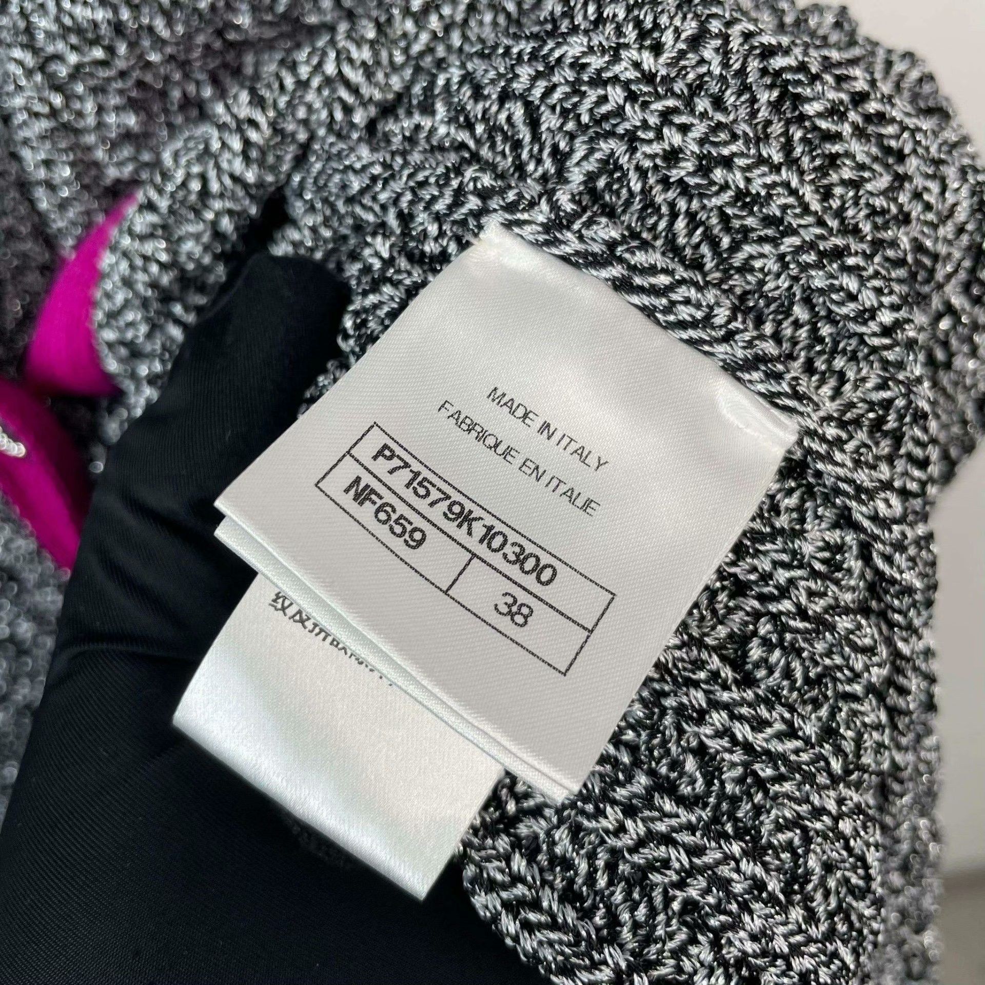 Chanel Chanel Polyester Gray Jacket 38 Women Size S / US 4 / IT 40 - 4 Thumbnail
