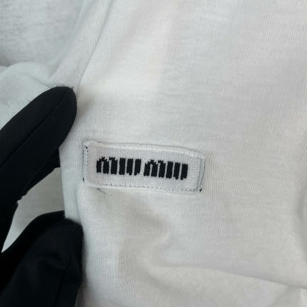 Miu Miu Miu Miu White T-Shirt M Women Size M / US 6-8 / IT 42-44 - 4 Thumbnail